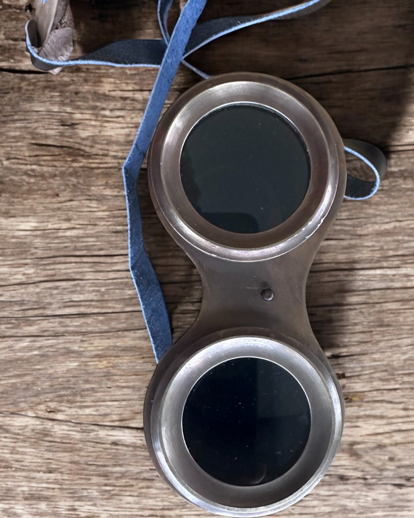 Binocolo con custodia in pelle Victorian's Eye, 11 cm in ottone, decorato a mano, personalizzazione con incisione per regalo