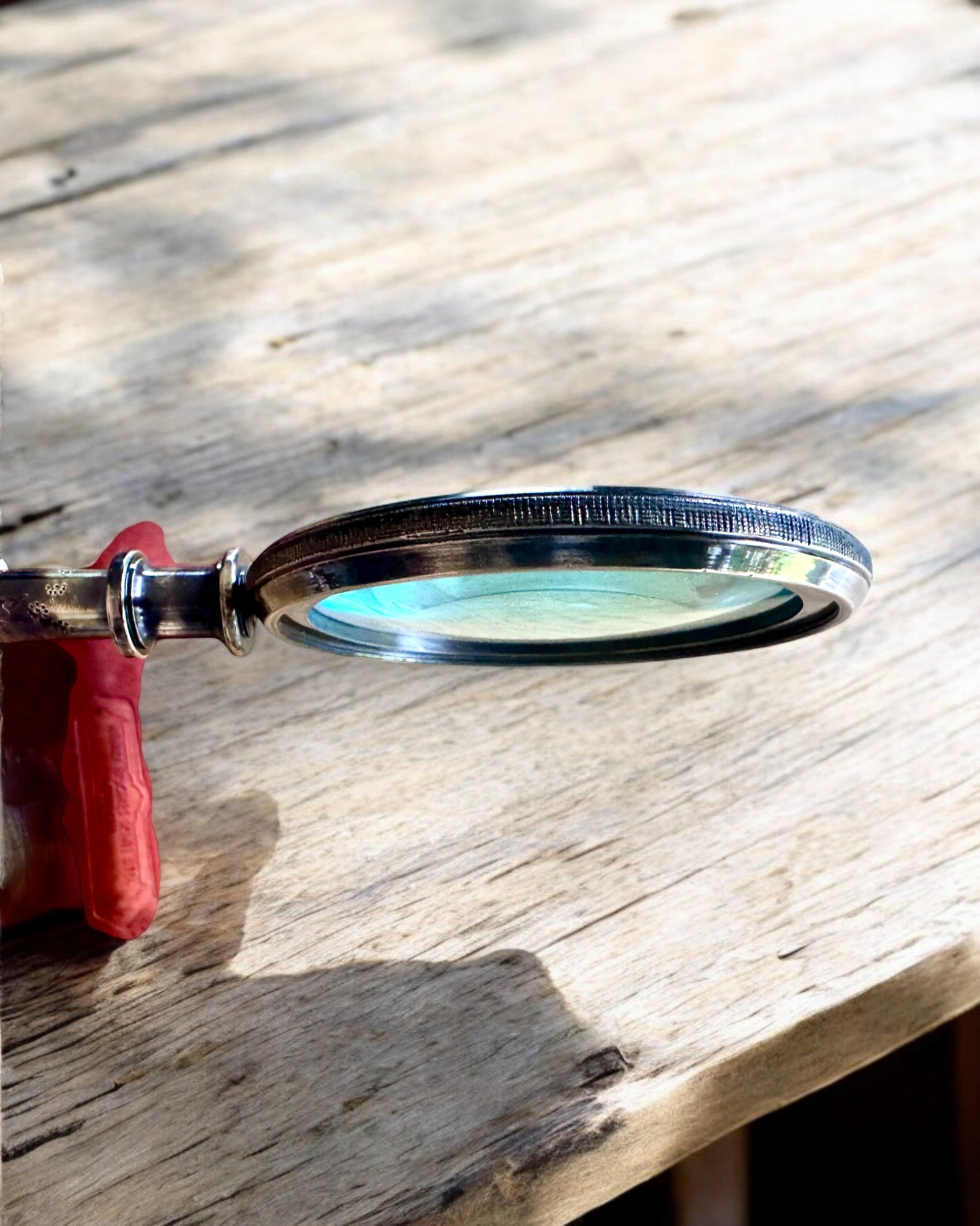 Lente d'Ingrandimento in Ottone Navigator 1941 con Custodia in Pelle – Fatto a Mano, Premium, possibilità di personalizzazione per regalo