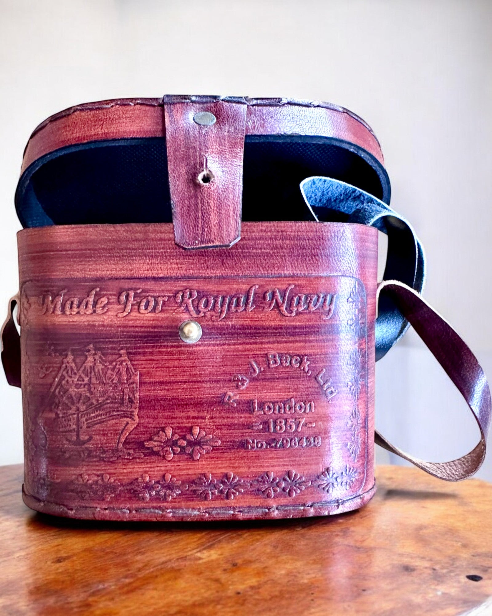 Binocolo con custodia in pelle Victorian's Eye, 11 cm in ottone, decorato a mano, personalizzazione con incisione per regalo