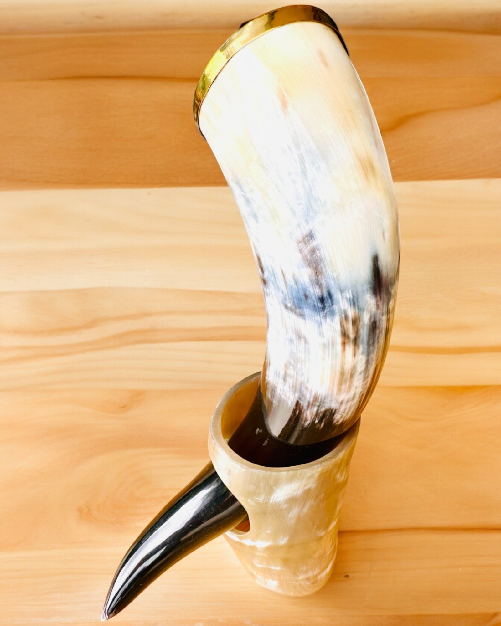 Tazza Corno "Viking Valor" - Incisa a Mano, Qualità Premium - 4 varianti disponibili