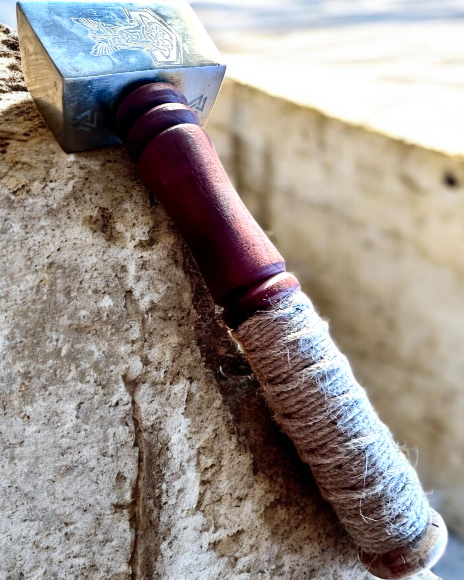 Mjölnir degli Skaldi – 33 cm, Martello Vichingo Forgiato a Mano con Opzione di Incisione