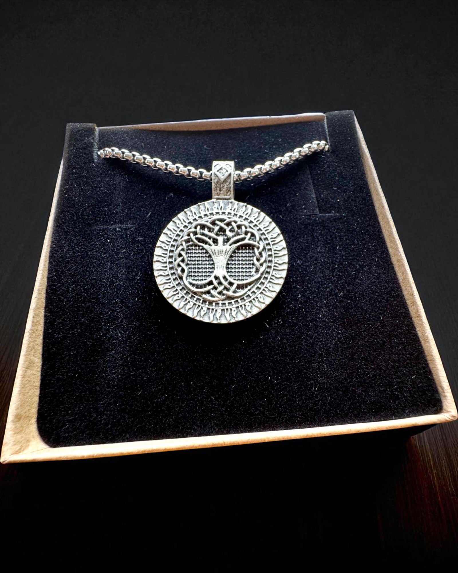 Amuleto Albero della Vita con Possibilità di Incisione - collana "Vitalità della Natura", personalizzazione