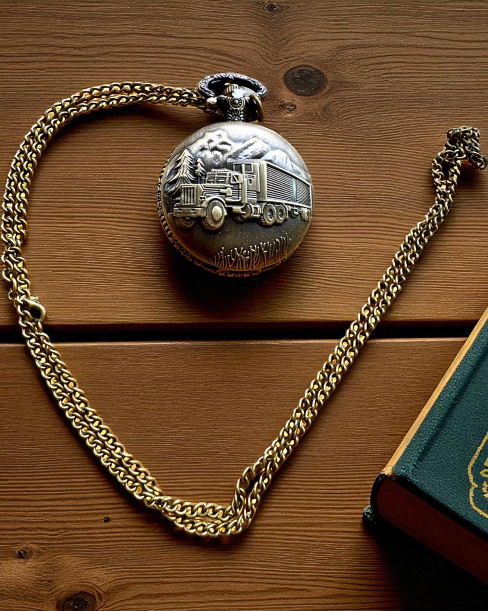 Orologio da Tasca "Road King" – con motivo Camion, con incisione, per regalo