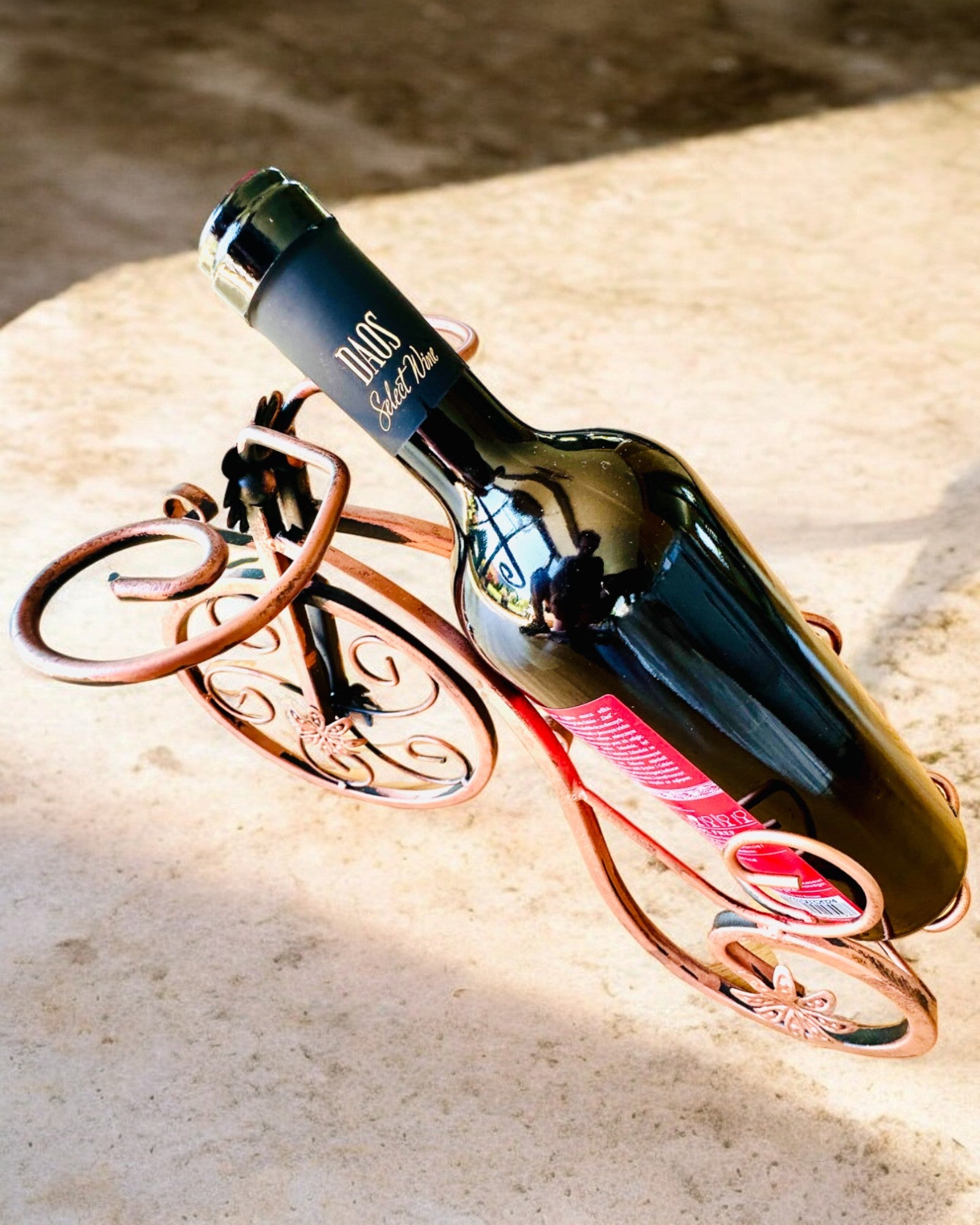 Portabottiglie da vino "WineCycle" - possibilità di personalizzazione con incisione per regalo