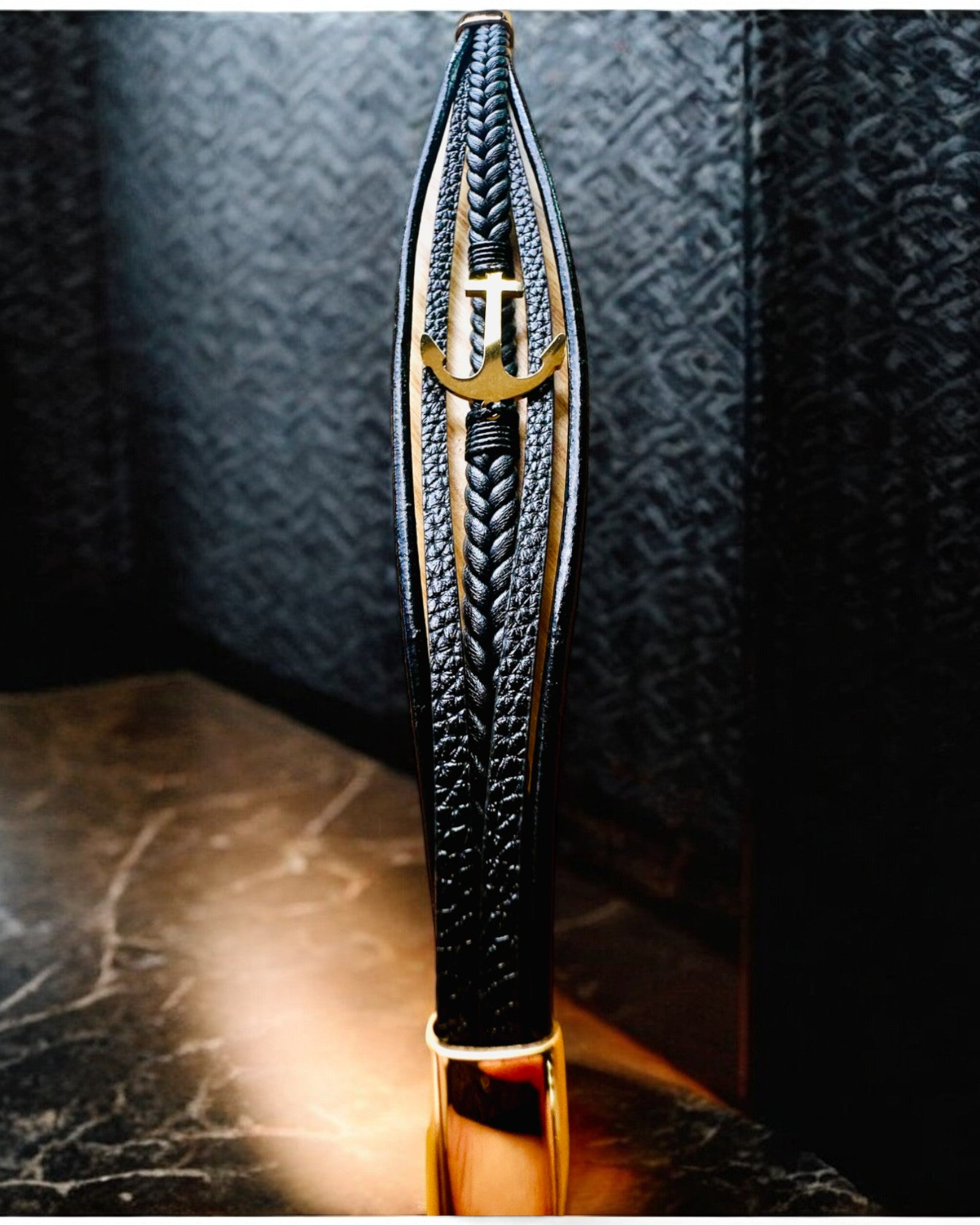 Bracciale maschile Ancora dell'Eleganza con opzione di incisione per regalo