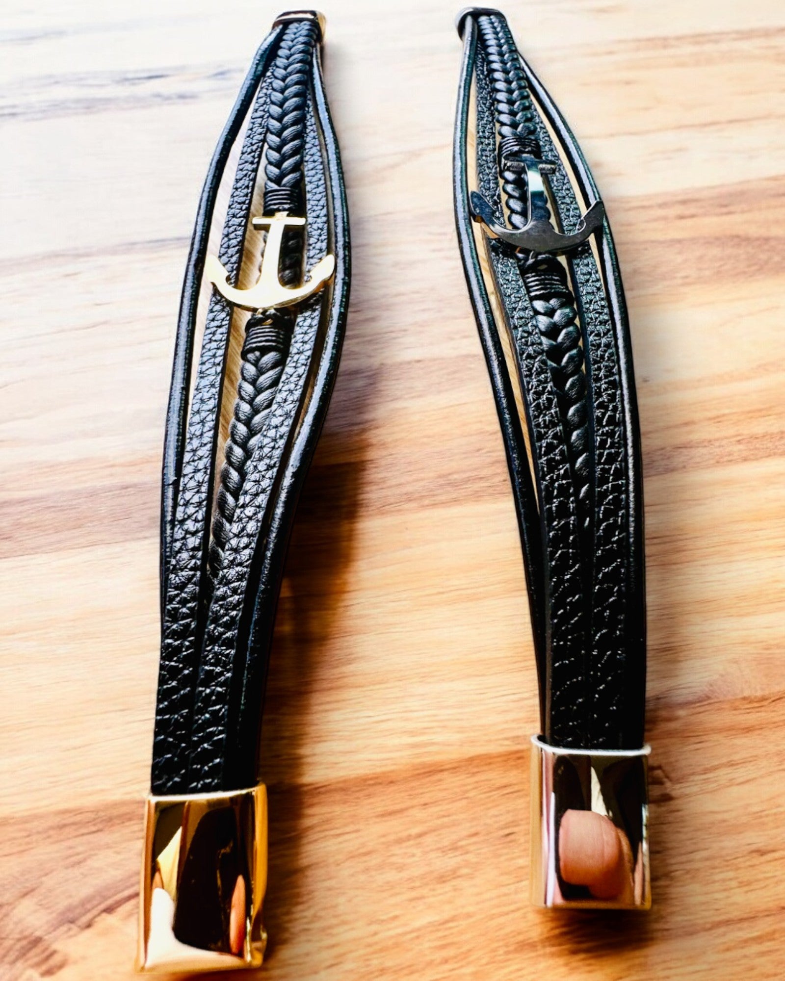 Bracciale maschile Ancora dell'Eleganza con opzione di incisione per regalo