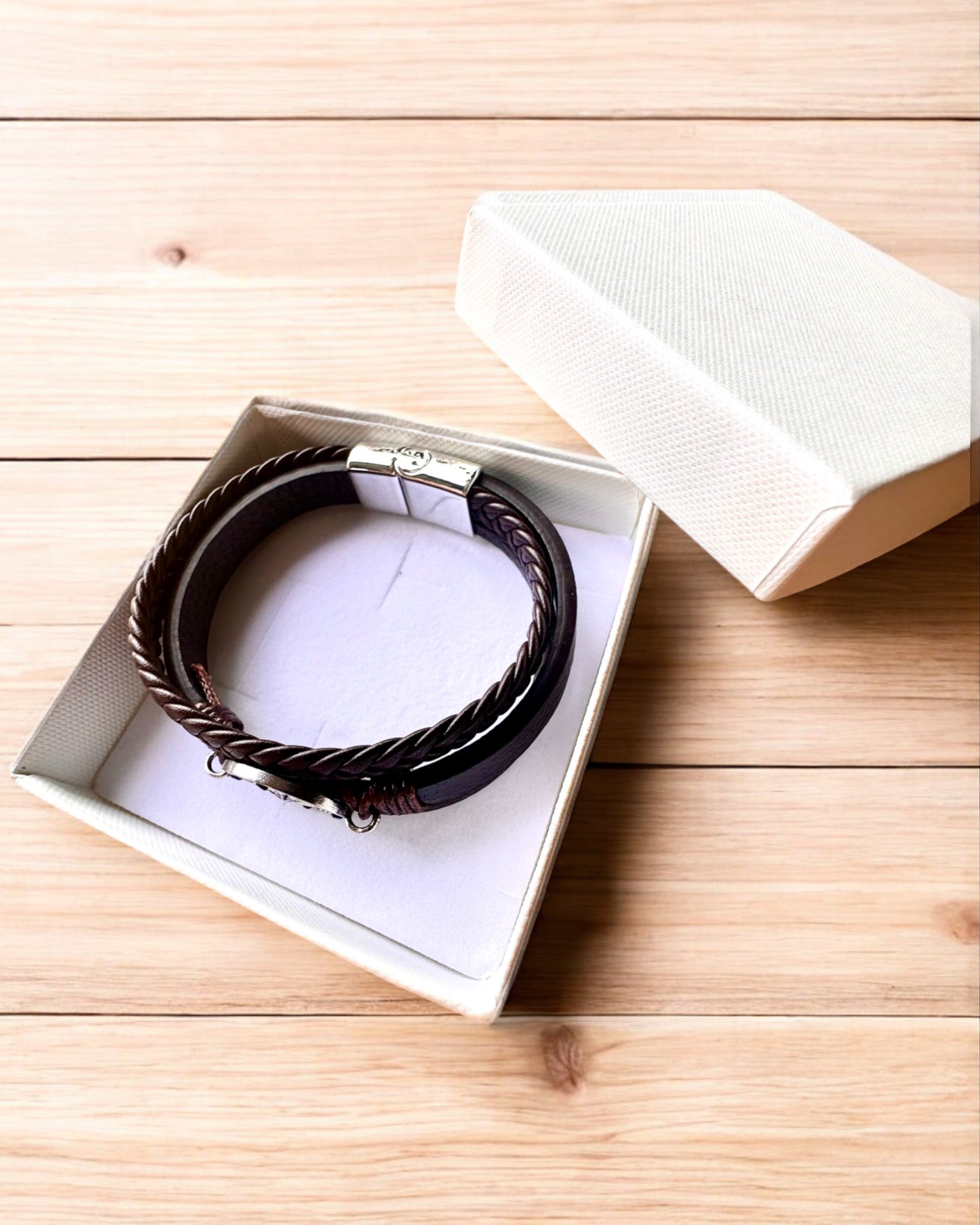 Braccialetto "Compass Adventure" - possibilità di personalizzazione con incisione per regalo, 2 varianti di colore a scelta