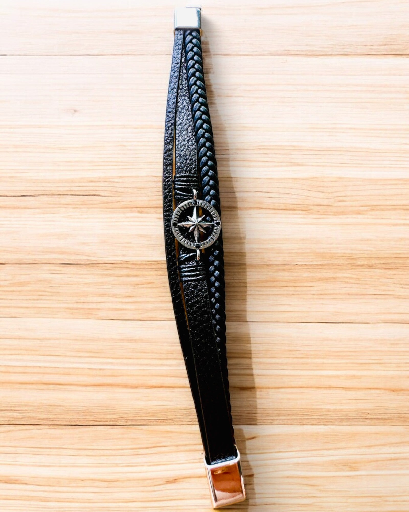 Braccialetto "Compass Adventure" - possibilità di personalizzazione con incisione per regalo, 2 varianti di colore a scelta