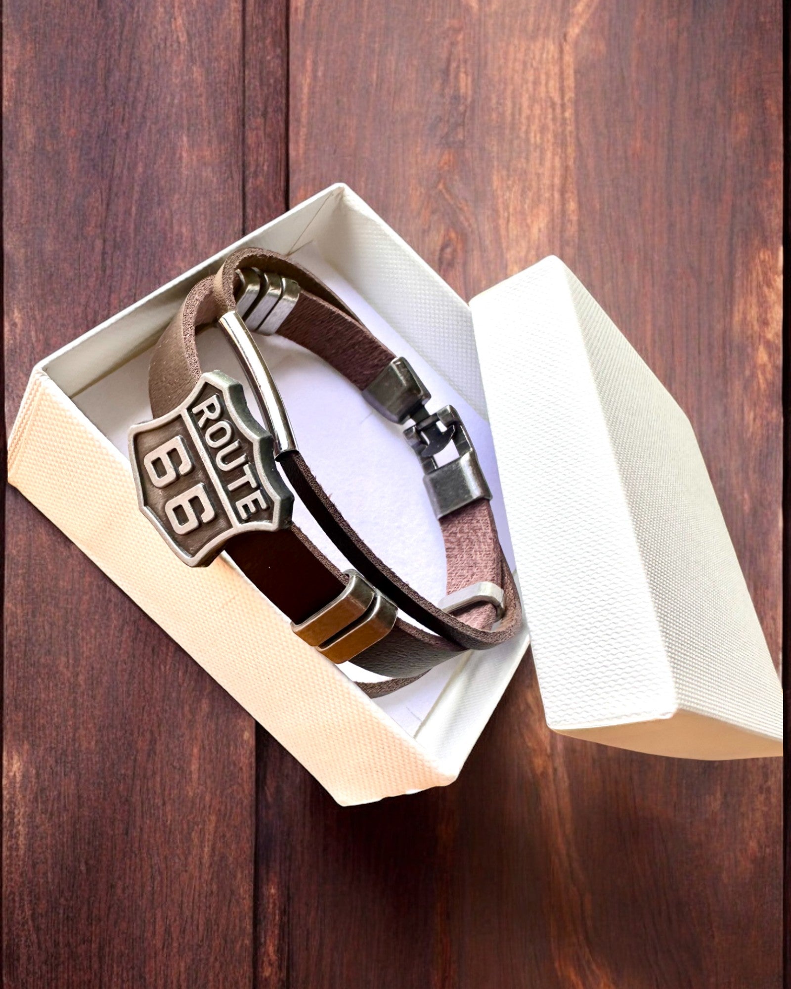 Braccialetto del Viaggiatore Route 66 - possibilità di personalizzazione con incisione