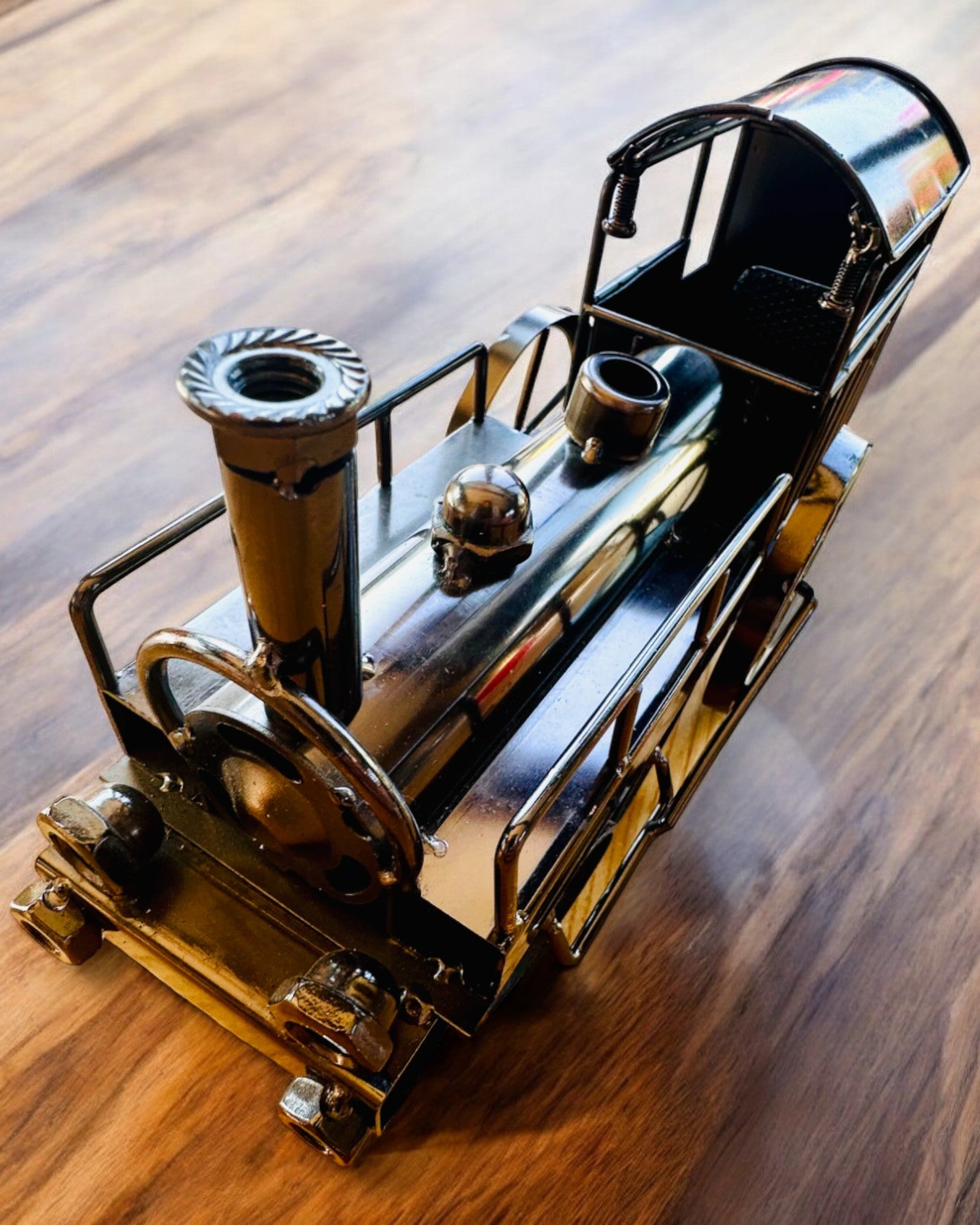 Locomotiva in ferro "Retro Express" – decorazione, modello, realizzata a mano con possibilità di incisione per regalo