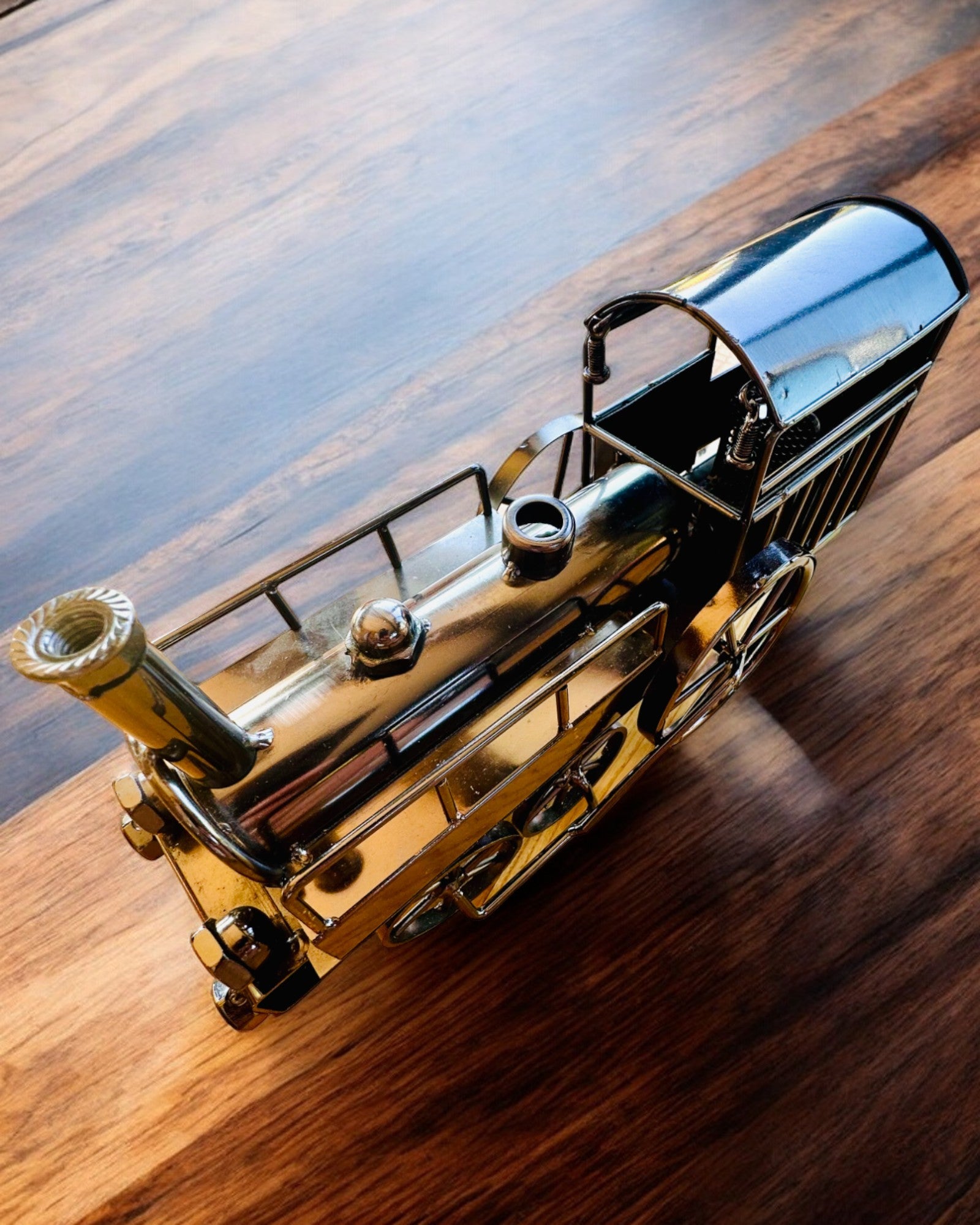 Locomotiva in ferro "Retro Express" – decorazione, modello, realizzata a mano con possibilità di incisione per regalo