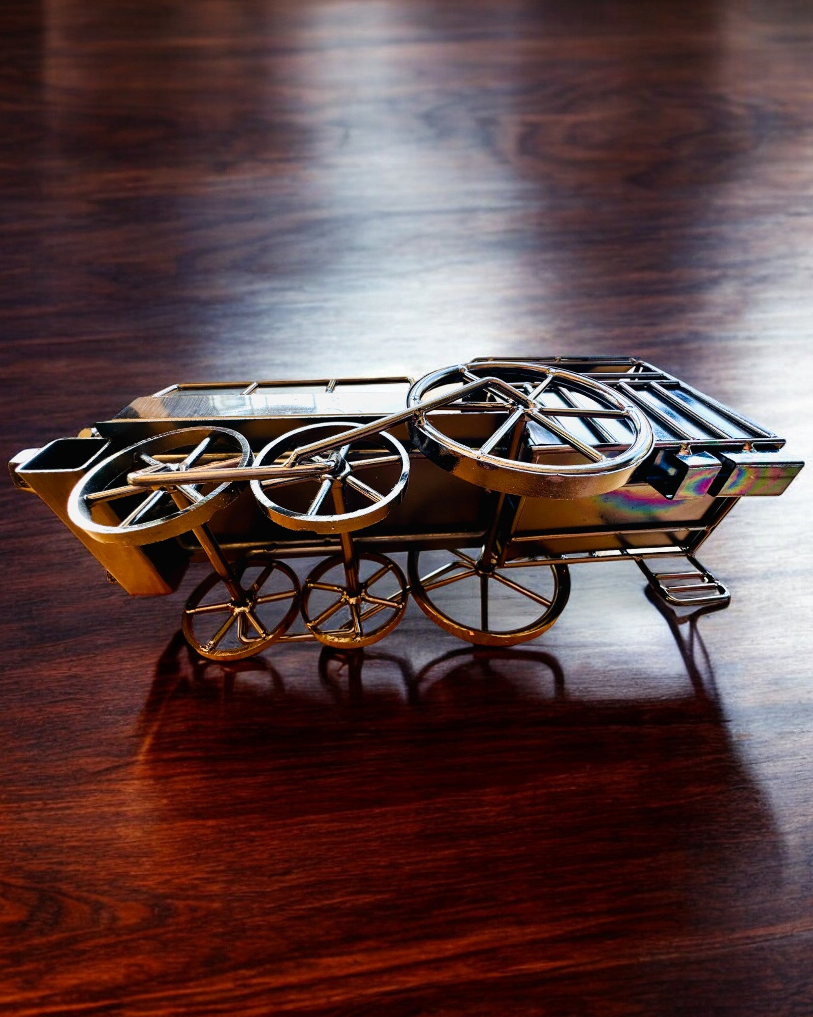 Locomotiva in ferro "Retro Express" – decorazione, modello, realizzata a mano con possibilità di incisione per regalo