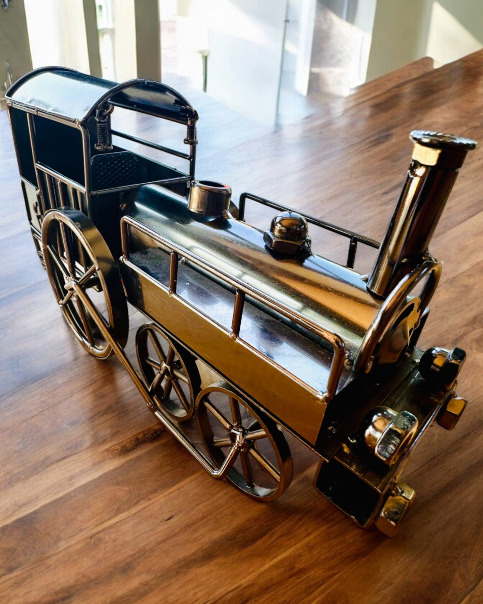 Locomotiva in ferro "Retro Express" – decorazione, modello, realizzata a mano con possibilità di incisione per regalo