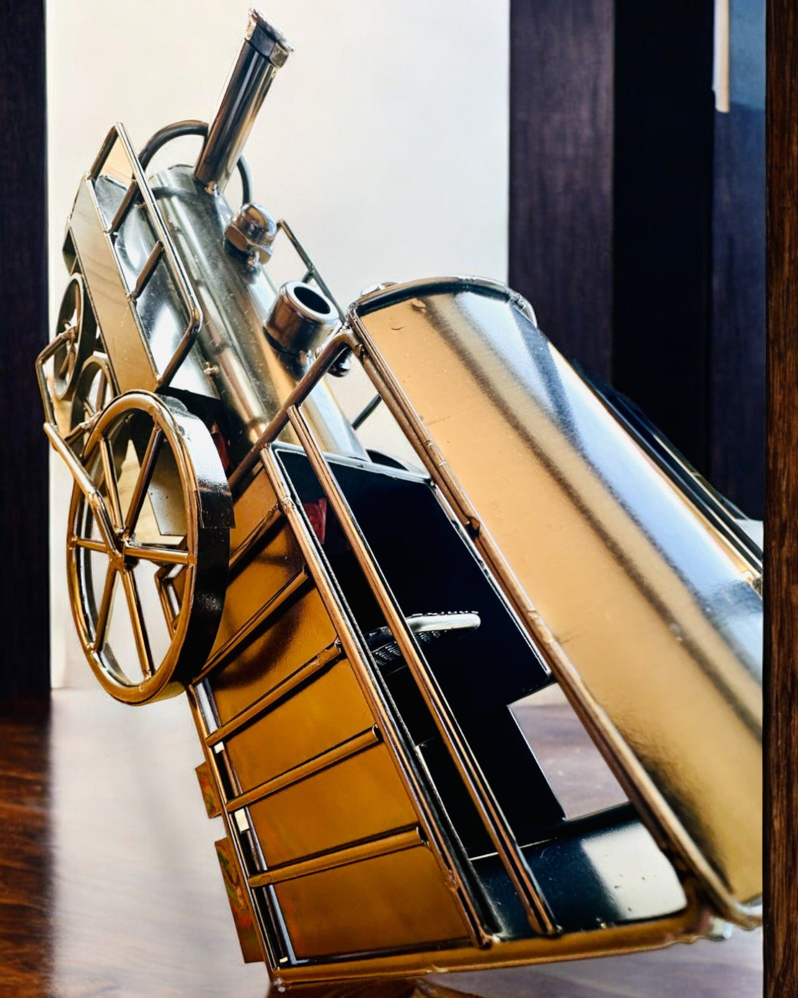 Locomotiva in ferro "Retro Express" – decorazione, modello, realizzata a mano con possibilità di incisione per regalo