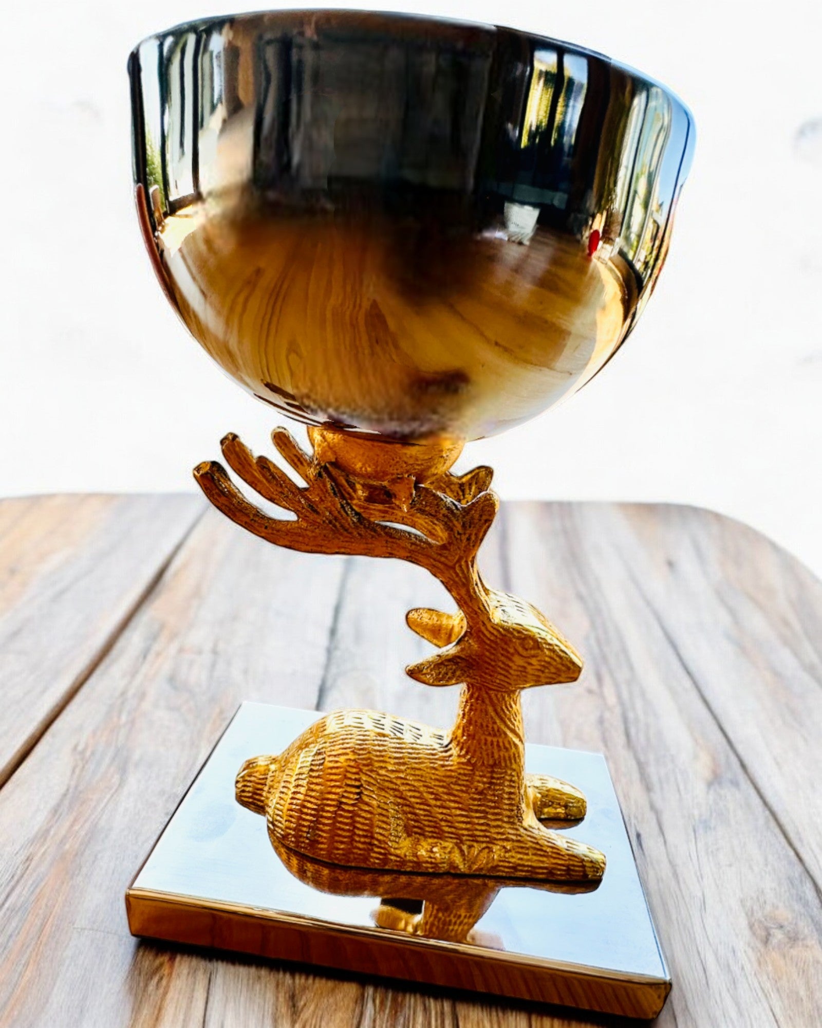 Misa decorativa "Jelenie Trofeum" – Artigianato dall'India, personalizzazione con incisione