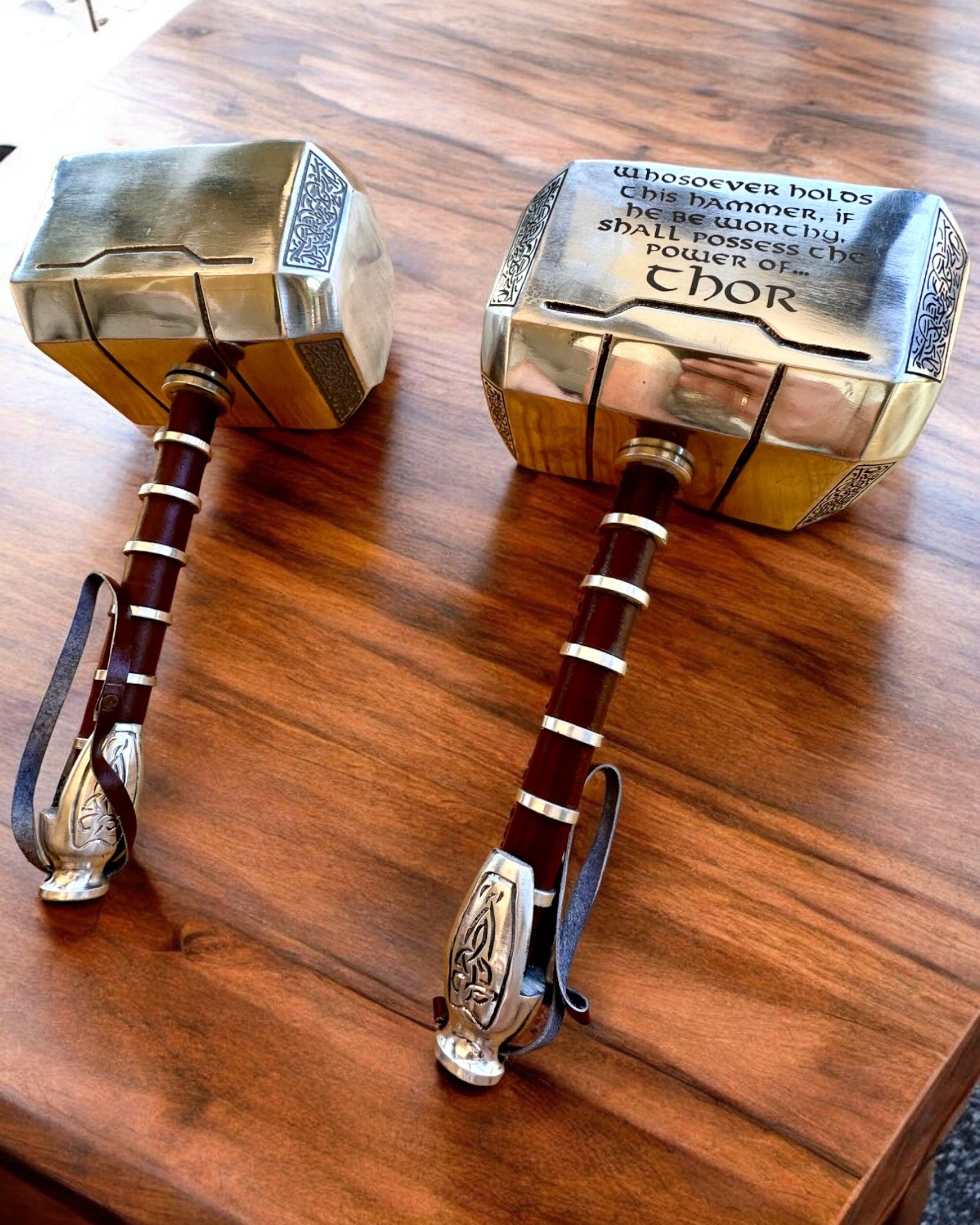 Młot Thora "Chief" - Martello Artigianale Fatto a Mano, personalizzazione con incisione per regalo