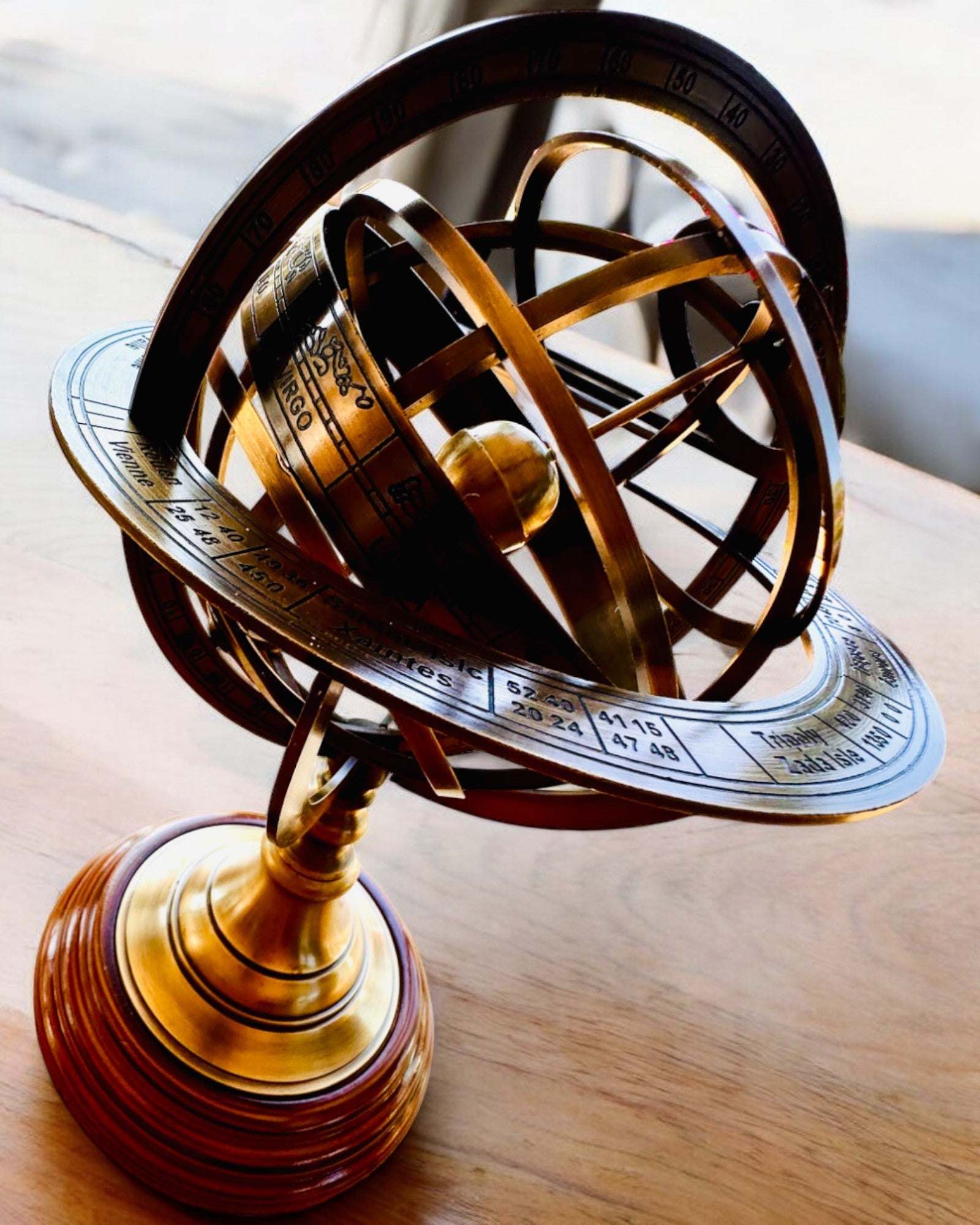 Astrolabium Artis 2 - 30 cm di altezza, Fatto a Mano con Opzione di Incisione, decorazione per ufficio, premium