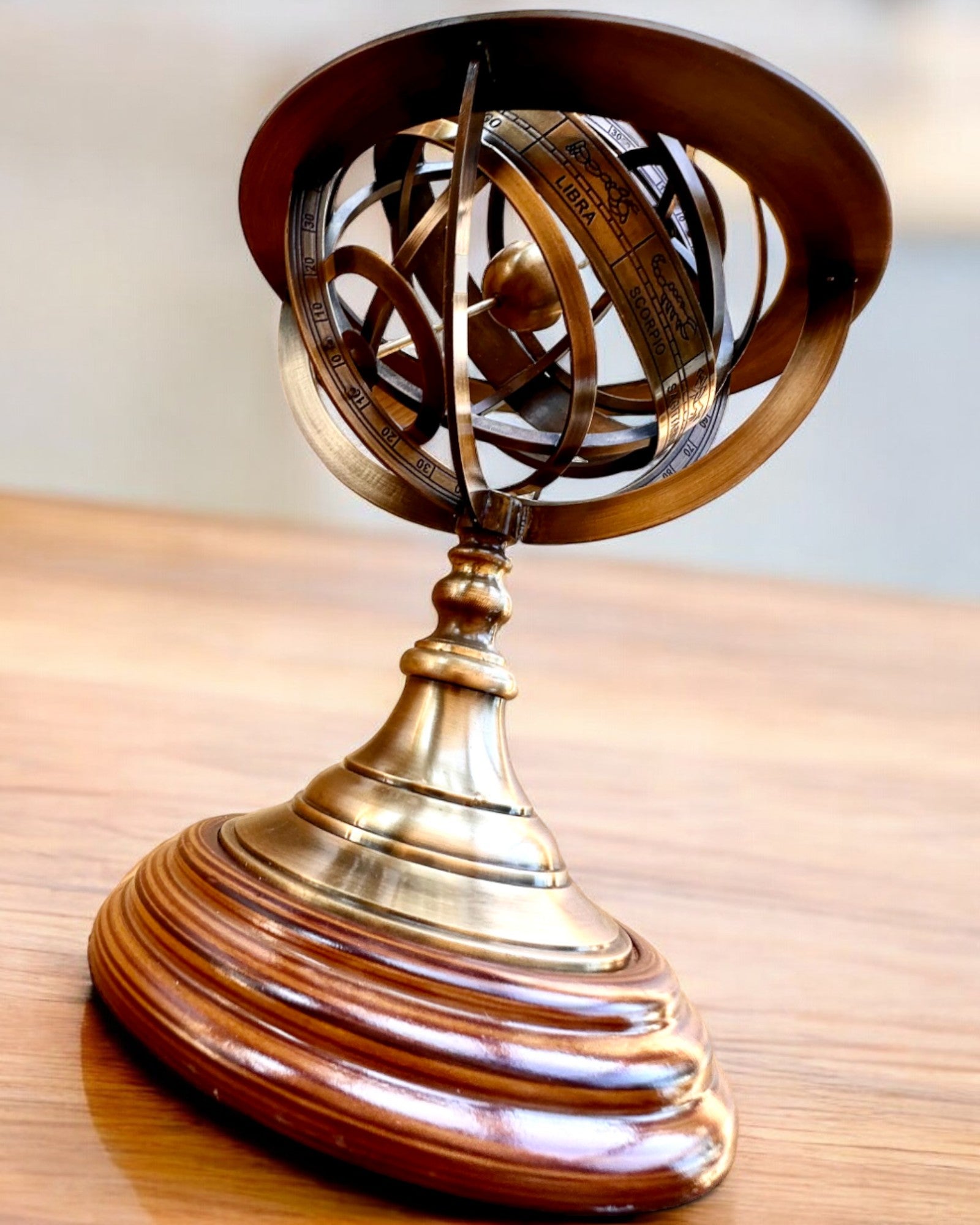 Astrolabium Artis 2 - 30 cm di altezza, Fatto a Mano con Opzione di Incisione, decorazione per ufficio, premium