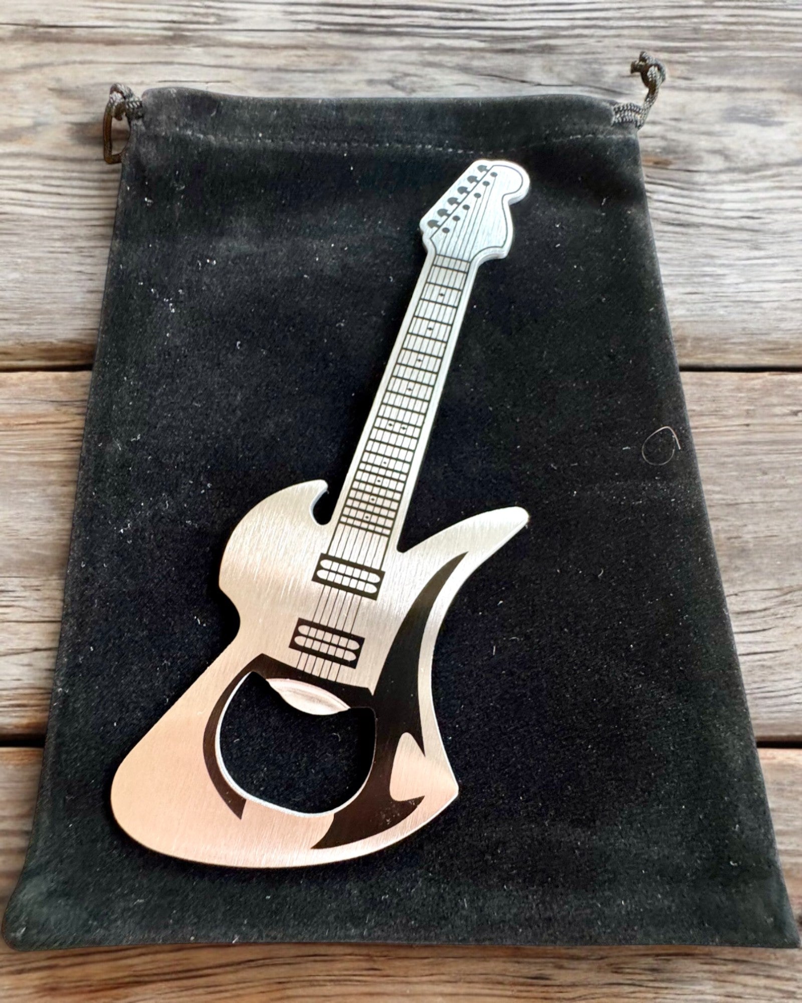 Apribottiglie Chitarra Rock'n'Open, 2 varianti, personalizzazione con incisione per regalo