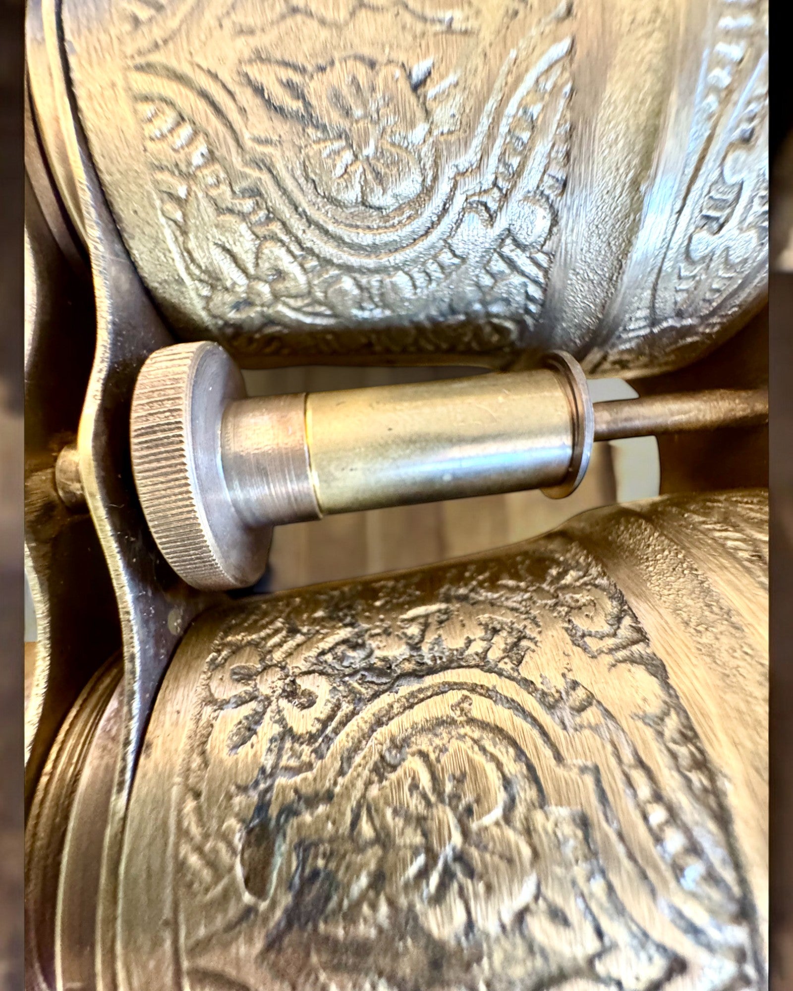 Binocolo con custodia in pelle Victorian's Eye, 11 cm in ottone, decorato a mano, personalizzazione con incisione per regalo