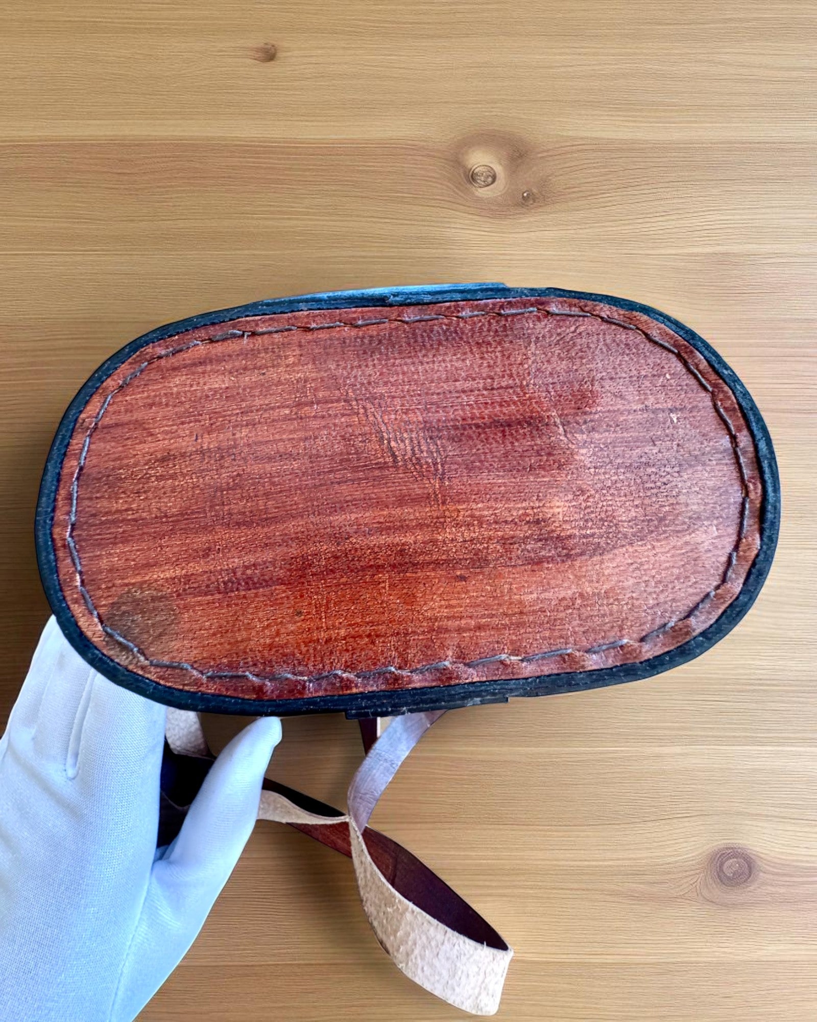 Binocolo con custodia in pelle Victorian's Eye, 11 cm in ottone, decorato a mano, personalizzazione con incisione per regalo