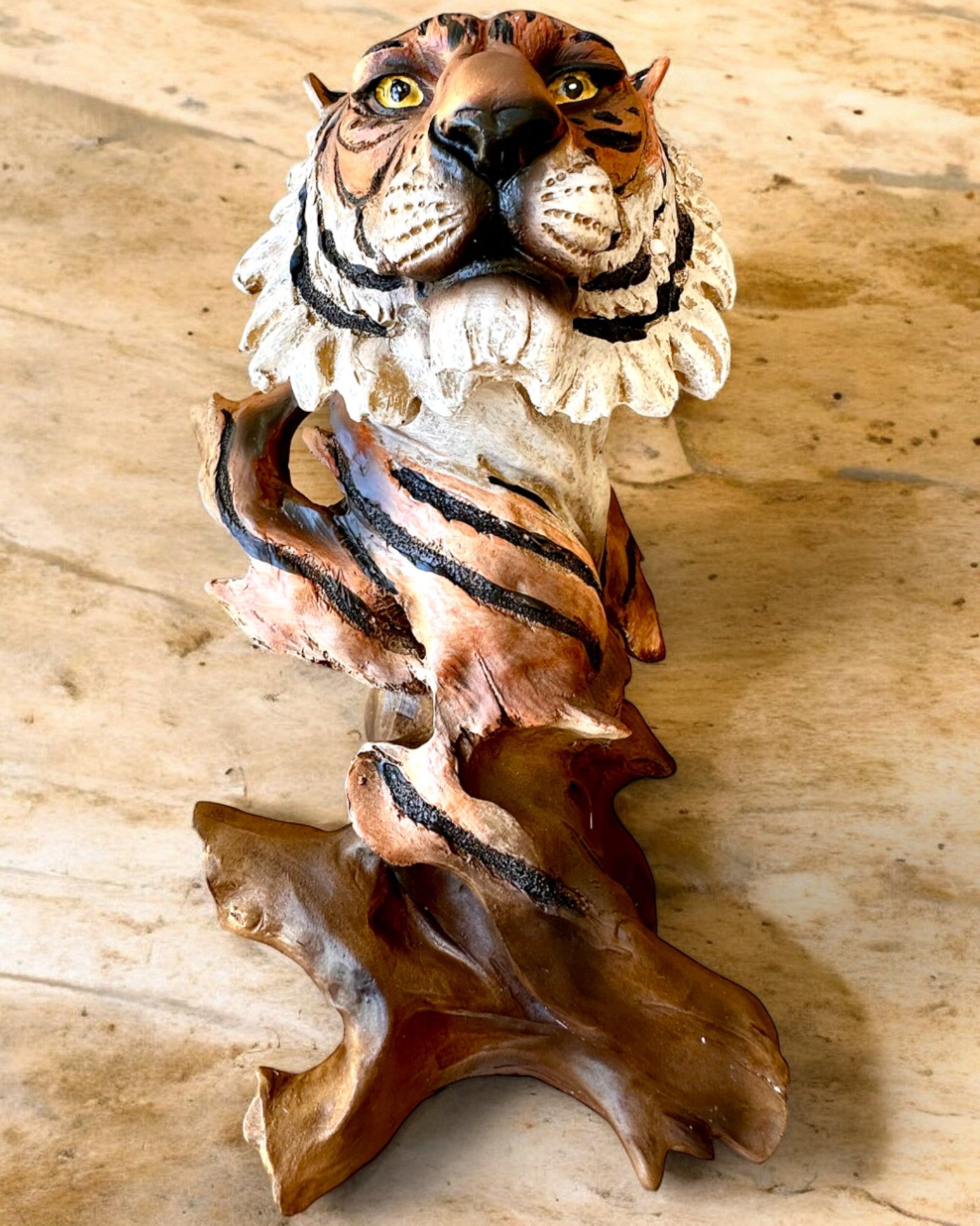 Statuetta "Tigre Re della Giungla" con Opzione di Incisione, figura di 29 cm di altezza, decorazione per regalo