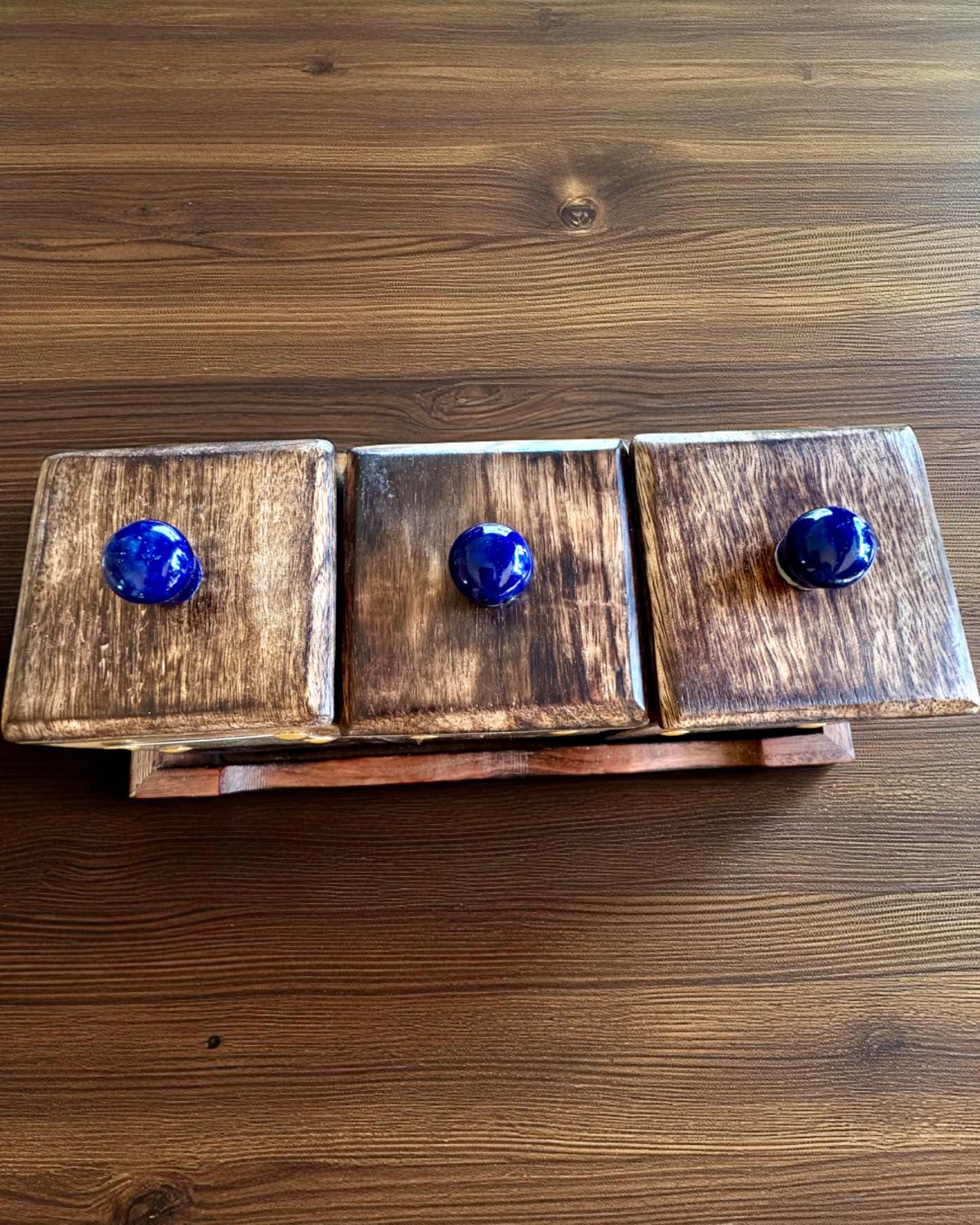 Set Royal Trio – Tè, Caffè, Zucchero in legno di Shisham, fatto a mano, con opzione di incisione per regalo