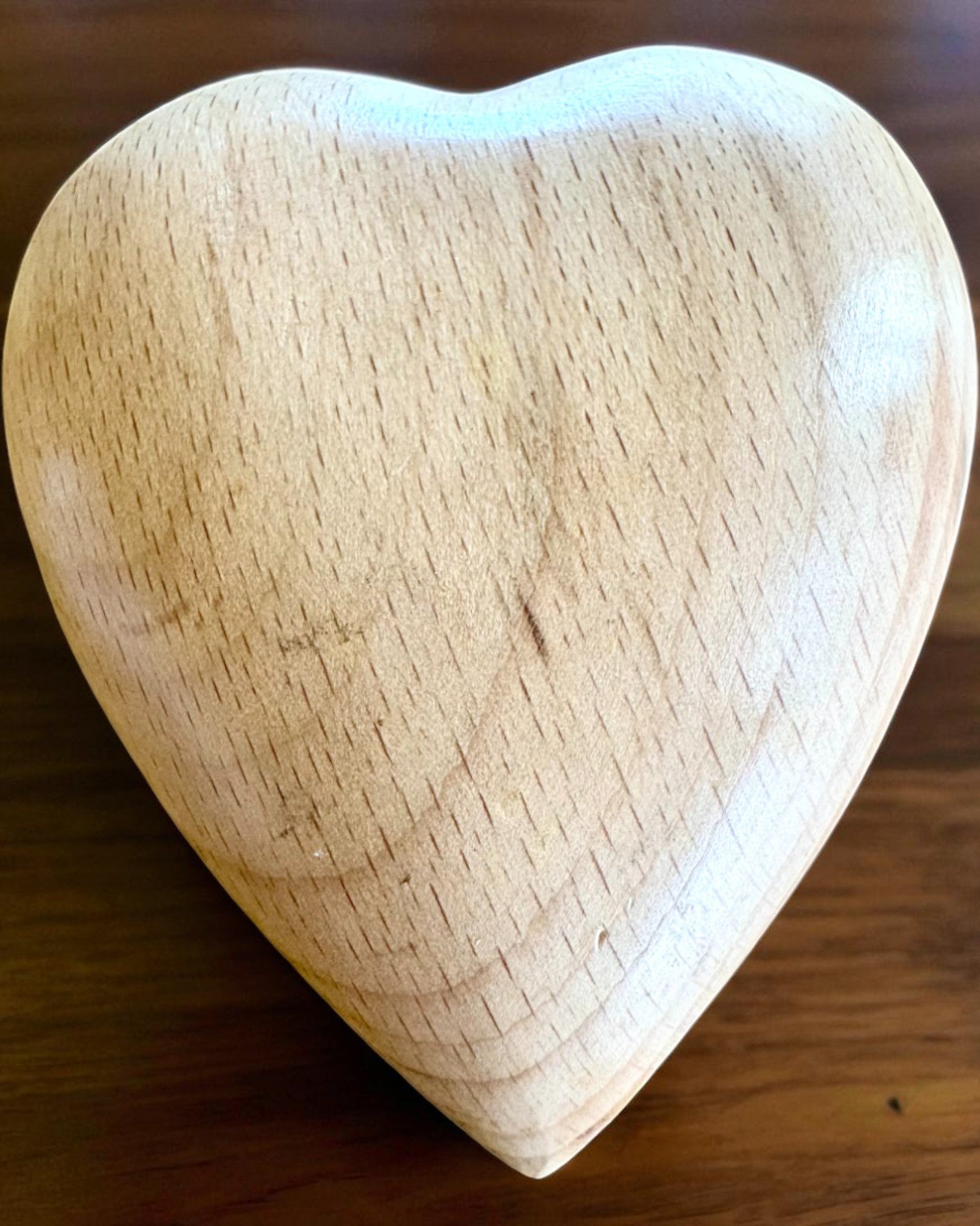 Cuore di legno, scatola da 9 cm per Sentimento Segreto, possibilità di personalizzazione con incisione per regalo