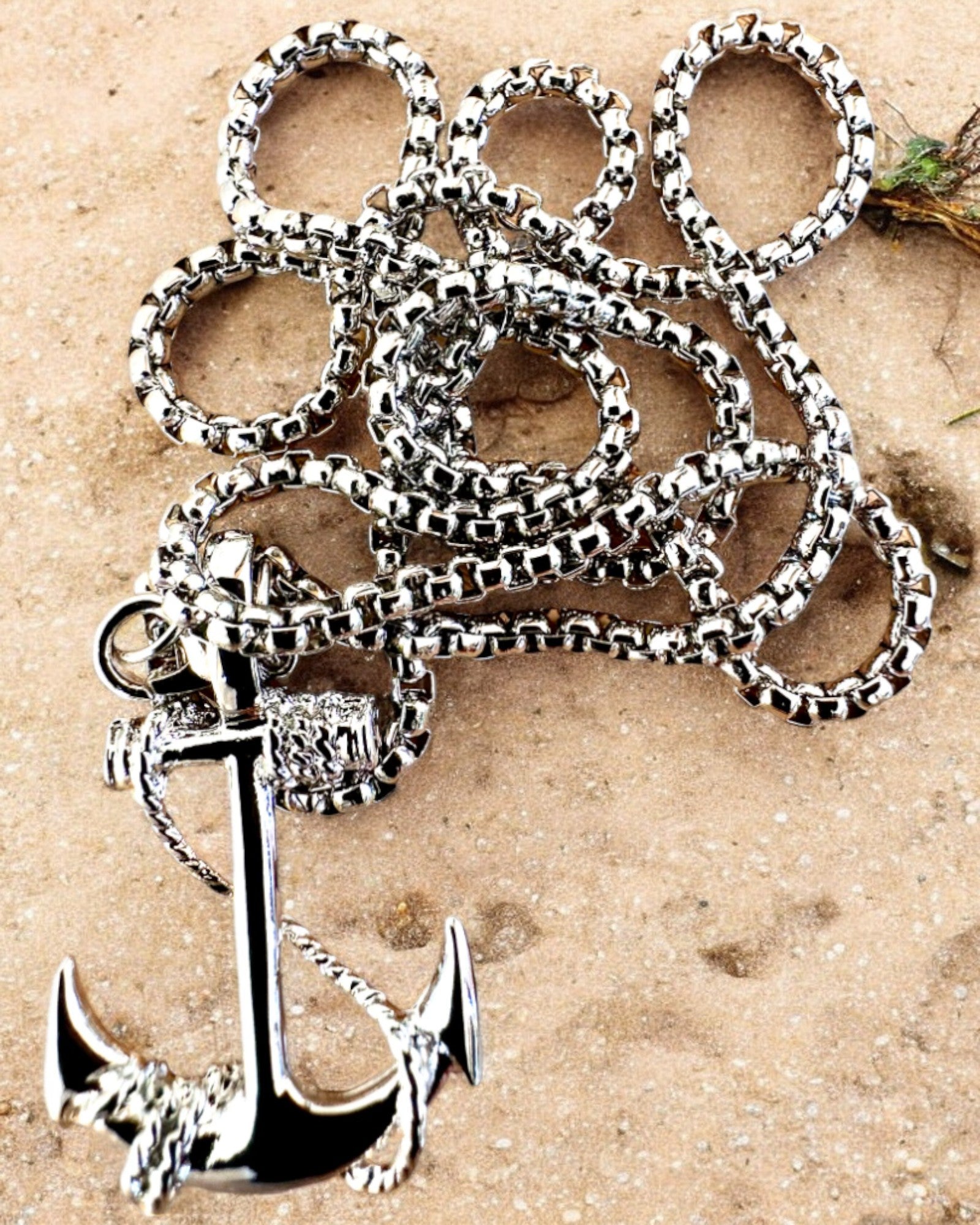 Ancora della Determinazione, Amuleto Marino, collana, possibilità di personalizzazione con incisione per regalo, 3 varianti tra cui scegliere