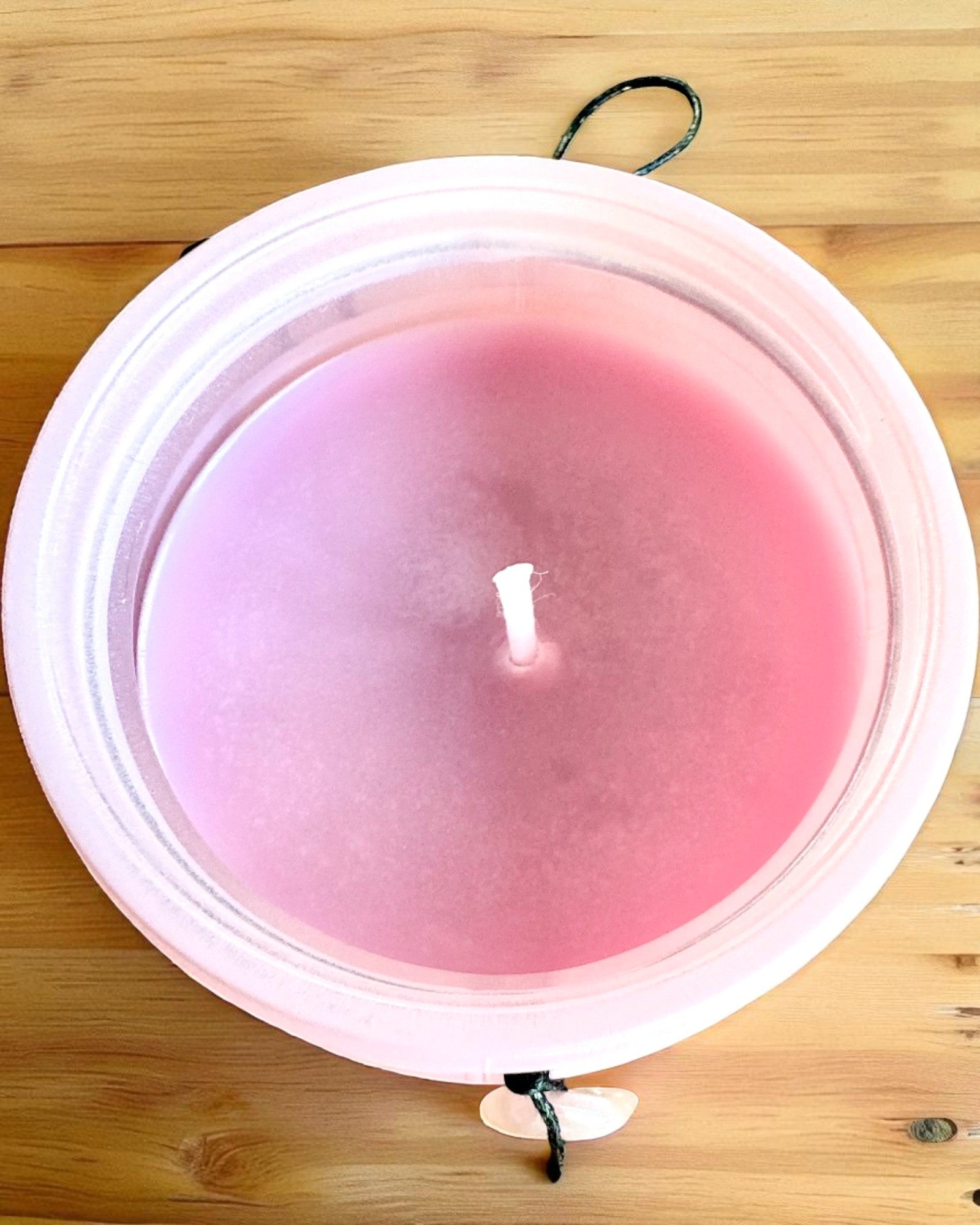 Candela di soia intenzionale Quarzo Rosa – amore, armonia e tranquillità del cuore, 250 ml, possibilità di personalizzazione per regalo