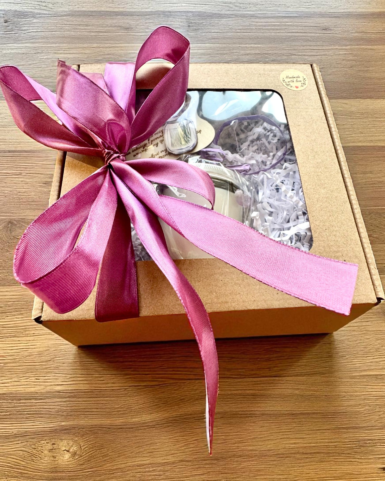 Candela di soia intenzionale Ametista – calma, armonia e purificazione, 250 ml, possibilità di personalizzazione per regalo