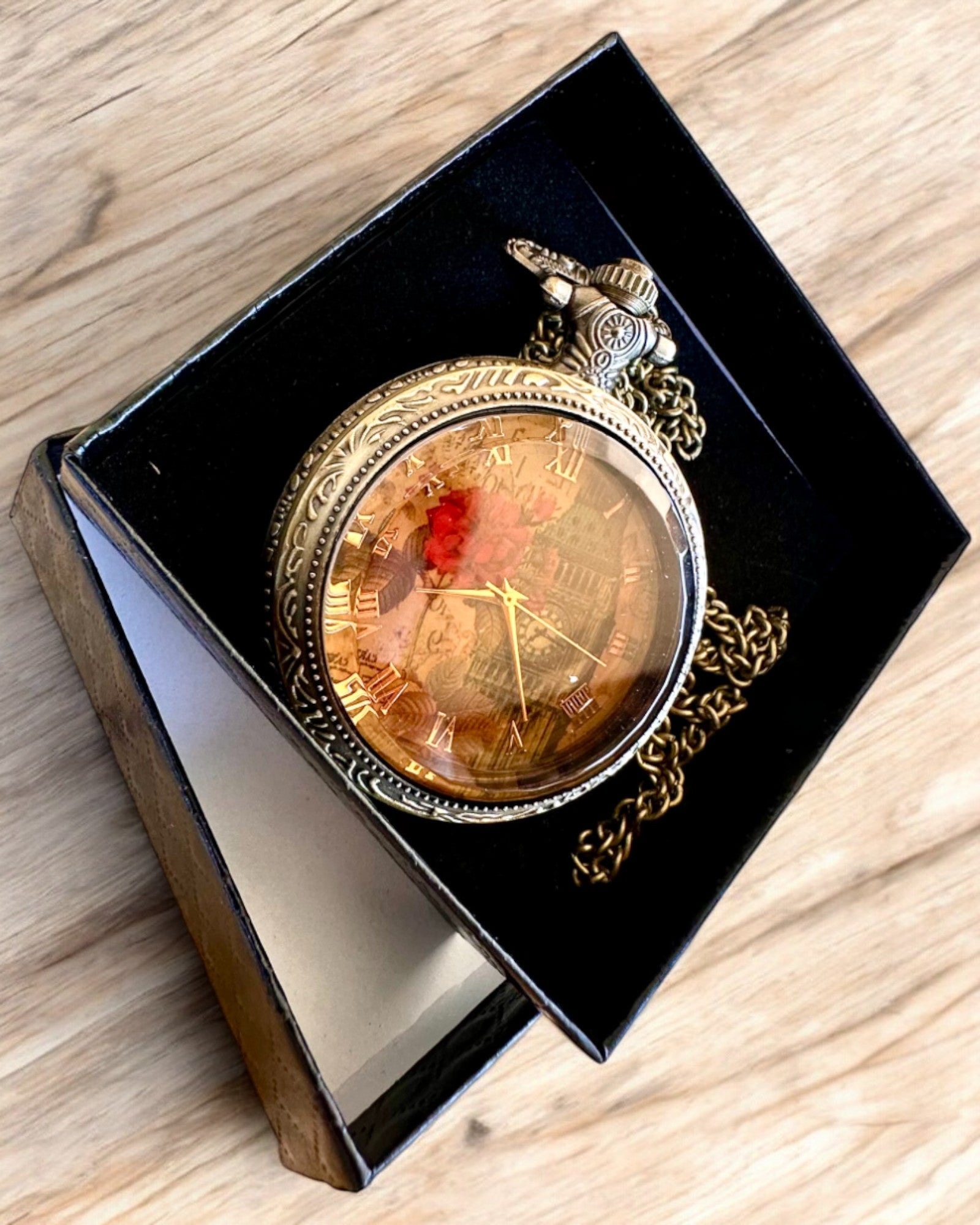 Orologio da tasca "Vintage Charm" personalizzazione con incisione per regalo