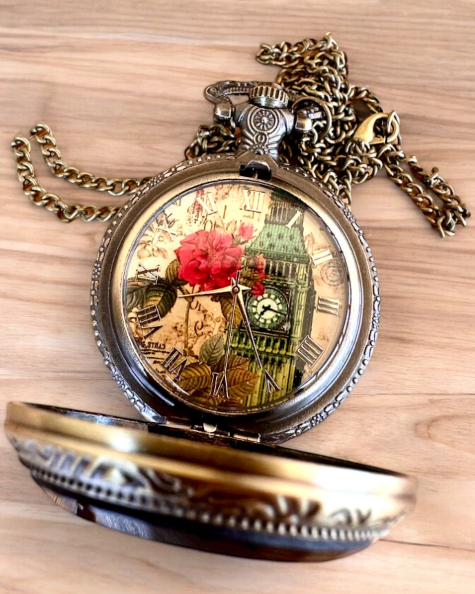 Orologio da tasca "Vintage Charm" personalizzazione con incisione per regalo