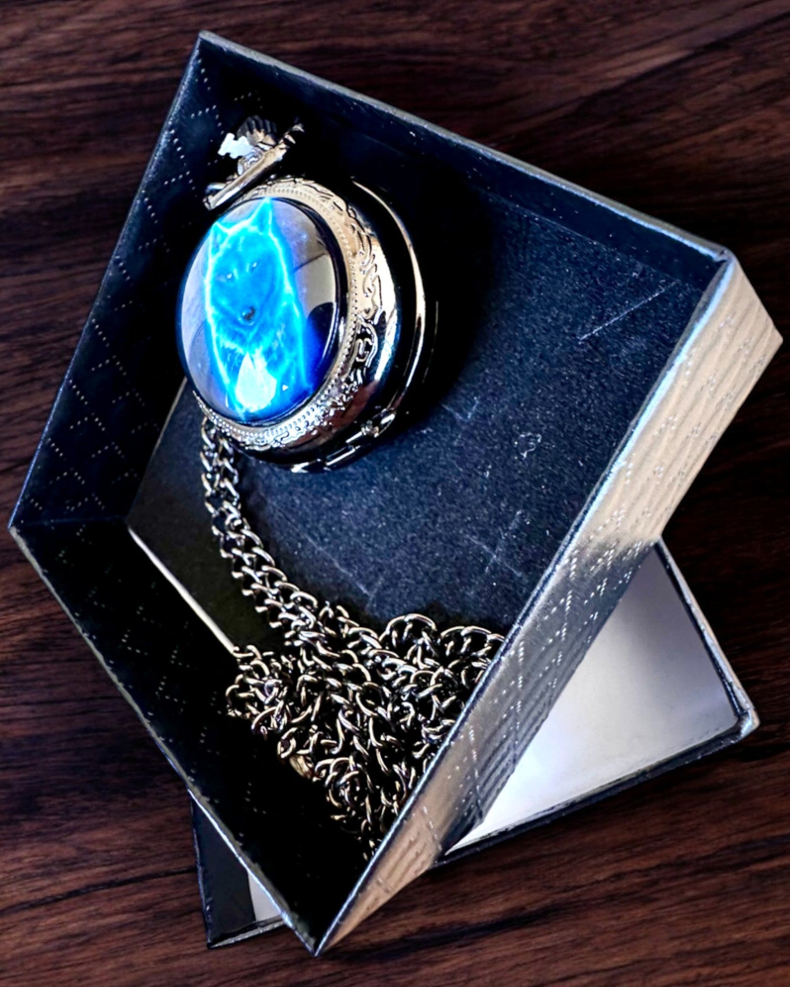 Orologio da Tasca Lunar Wolf – Orologio del Lupo Lunare, possibilità di personalizzazione con incisione per regalo