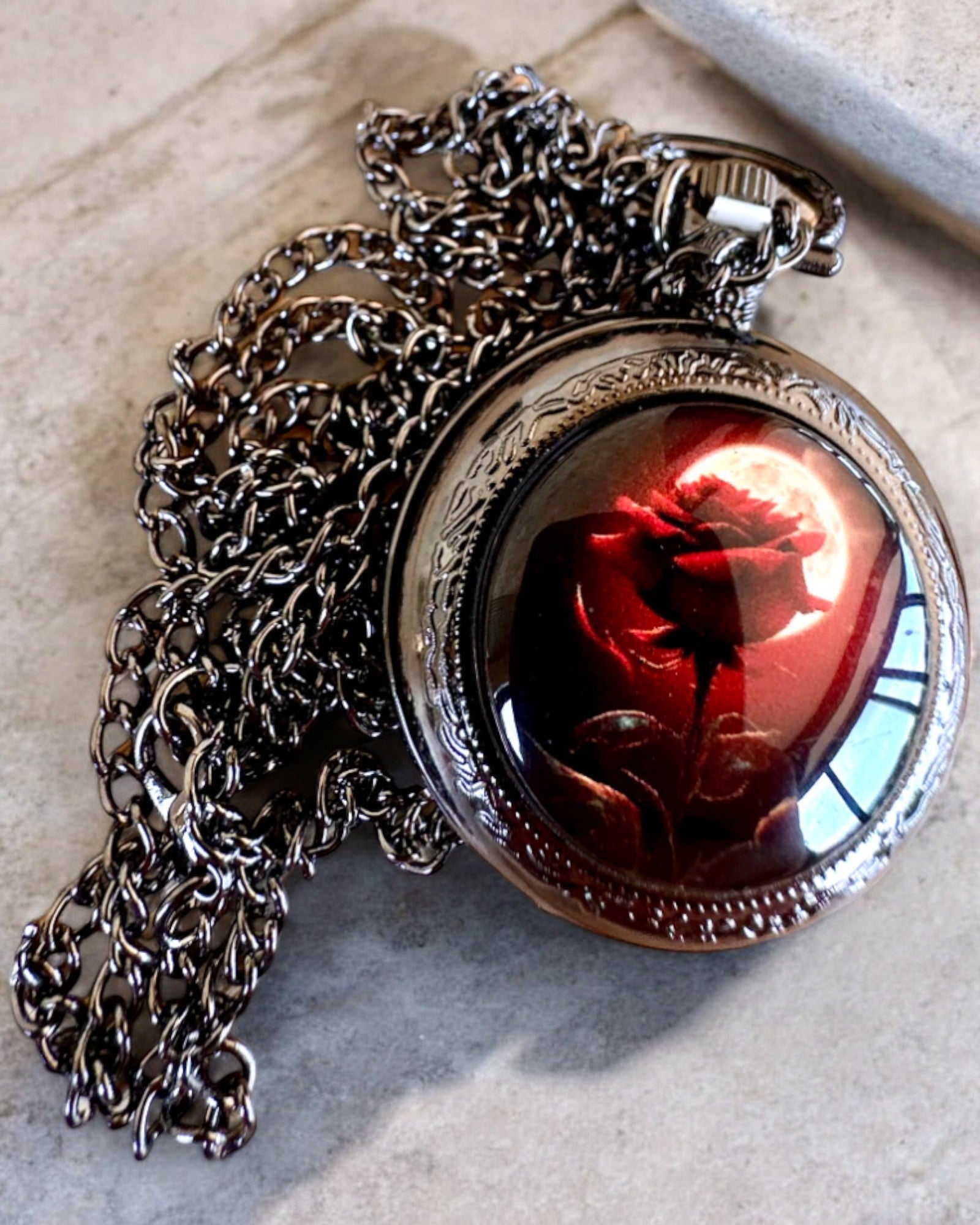 Orologio da Tasca Rosa della Notte, possibilità di personalizzazione con incisione per regalo