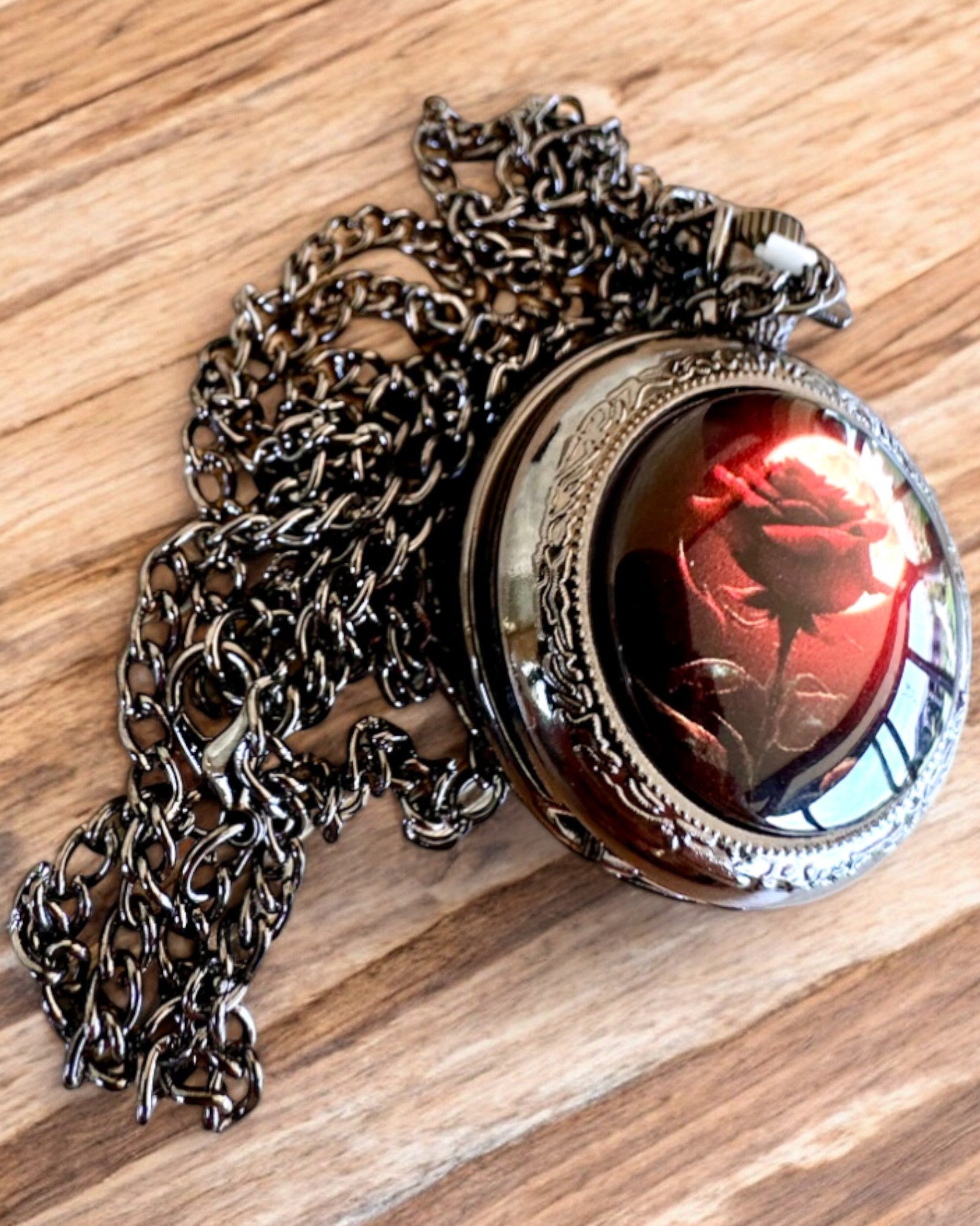 Orologio da Tasca Rosa della Notte, possibilità di personalizzazione con incisione per regalo
