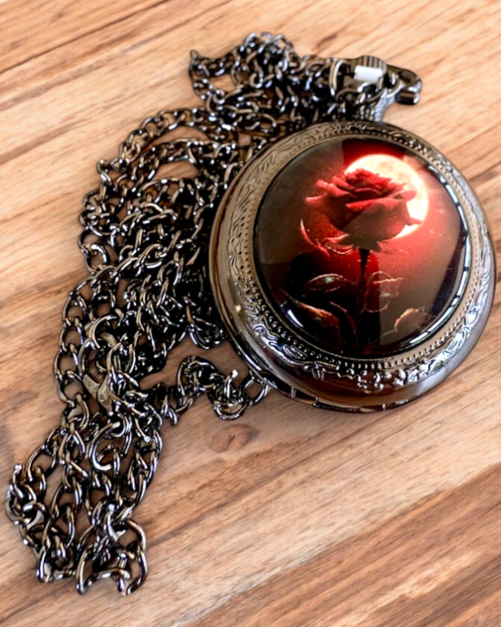 Orologio da Tasca Rosa della Notte, possibilità di personalizzazione con incisione per regalo