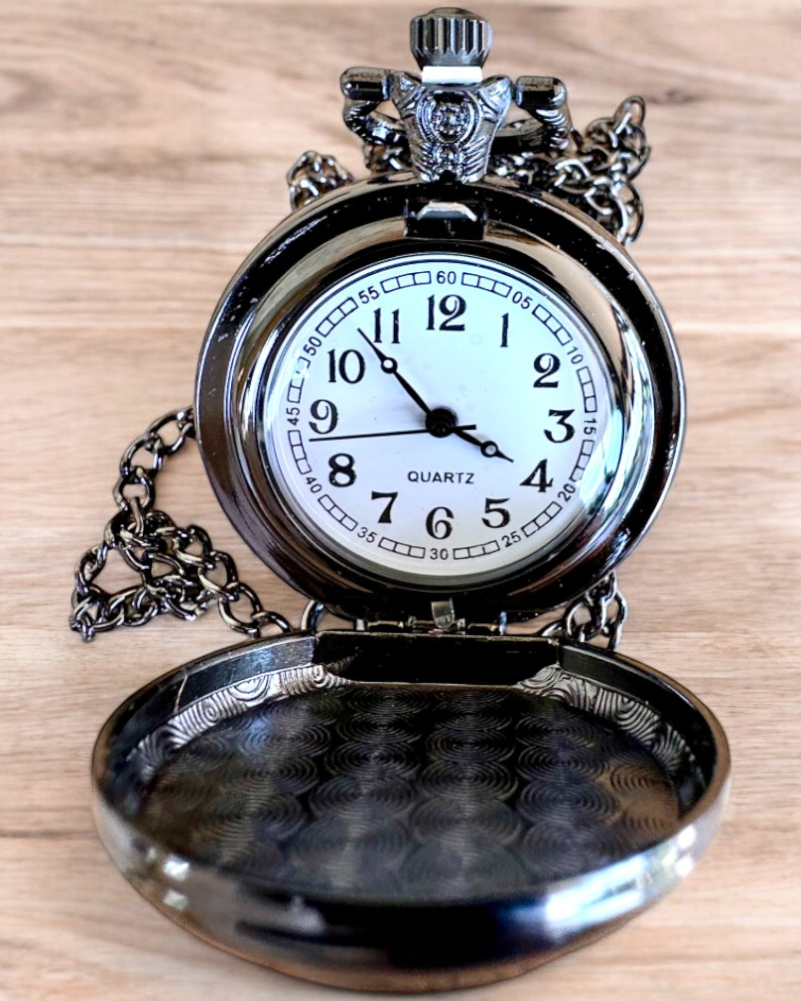 Orologio da Tasca Lunar Wolf – Orologio del Lupo Lunare, possibilità di personalizzazione con incisione per regalo