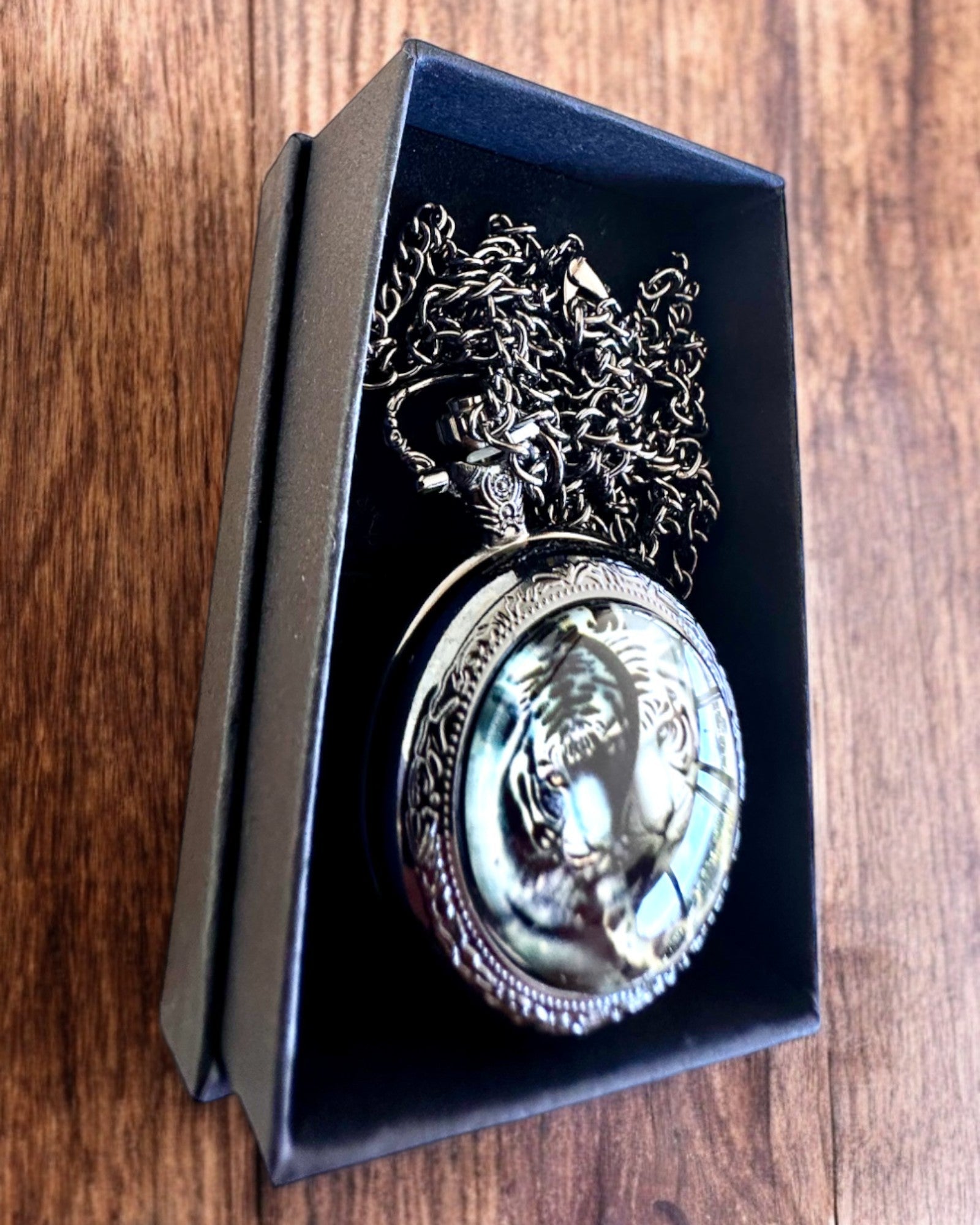 Orologio da tasca "Tygrysia Elegancja" in acciaio inossidabile con opzione di incisione per regalo