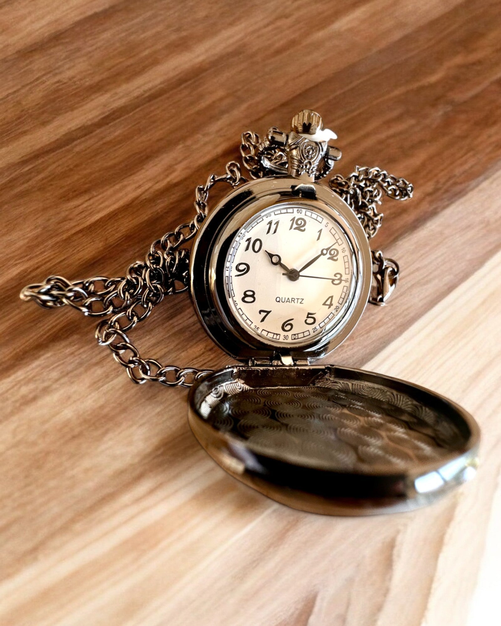 Orologio da tasca "Tygrysia Elegancja" in acciaio inossidabile con opzione di incisione per regalo