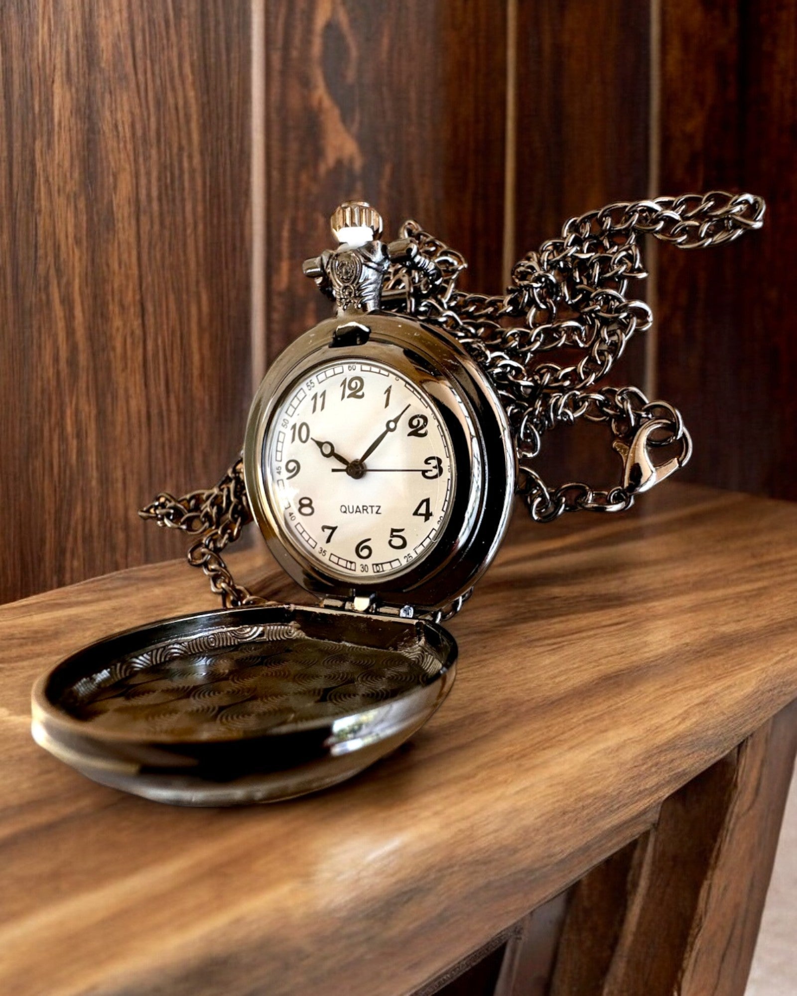 Orologio da tasca "Tygrysia Elegancja" in acciaio inossidabile con opzione di incisione per regalo