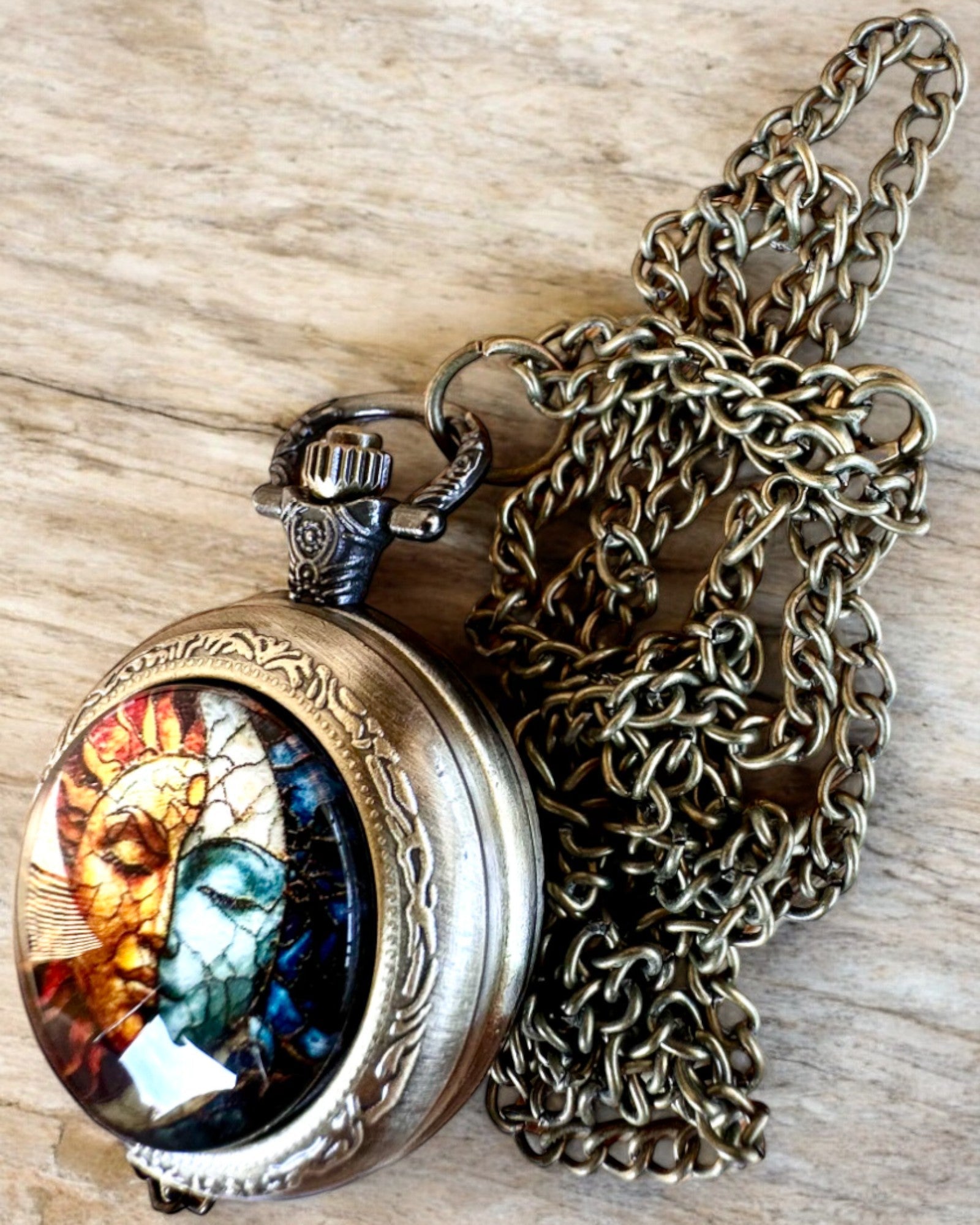 Elegante orologio da tasca "Słoneczna Luminacja" con possibilità di incisione per regalo