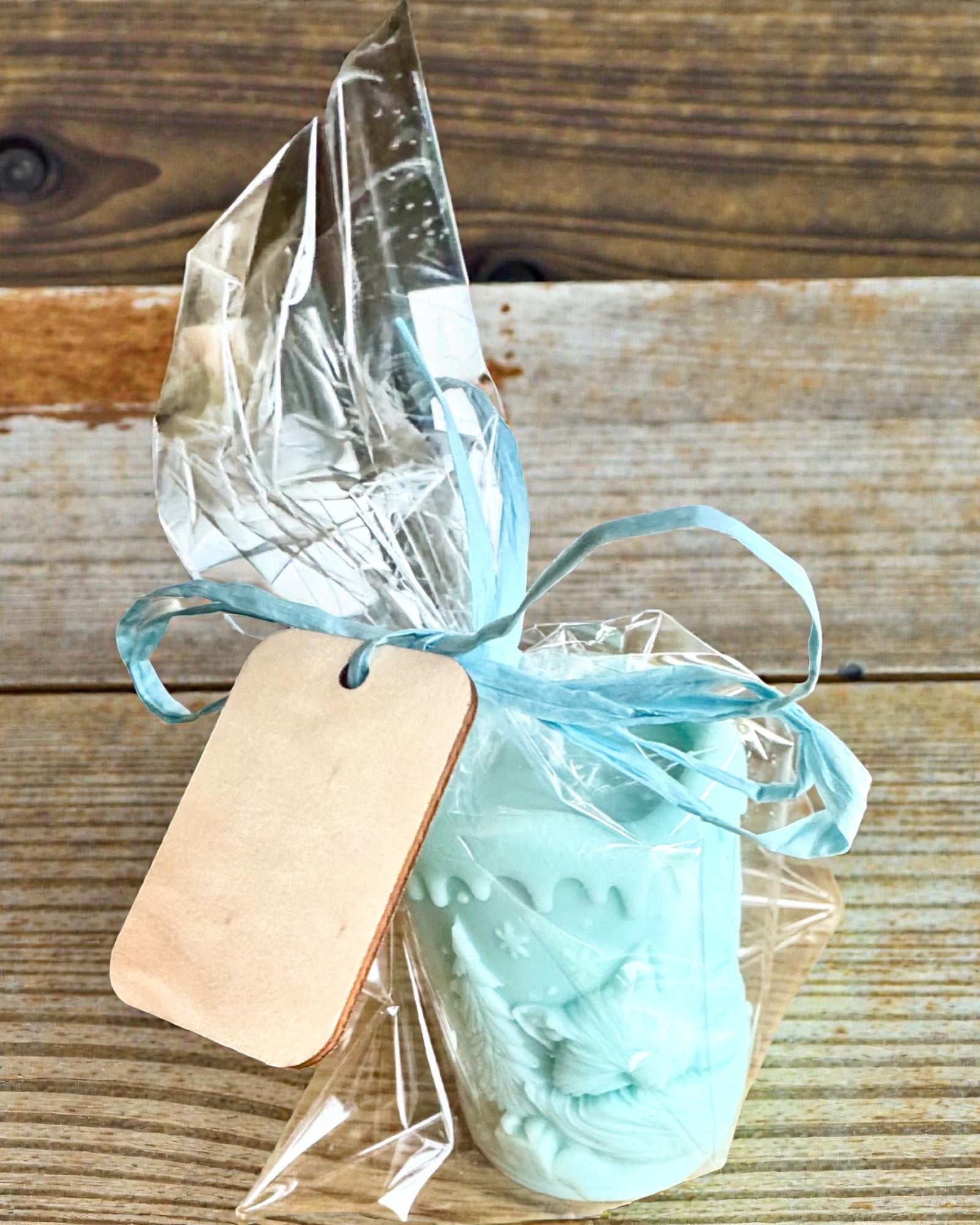 Candela di soia Volpe Invernale, altezza 7,5 cm, candela di soia colata a mano con una dolce volpe addormentata, personalizzabile con incisione sulla targhetta