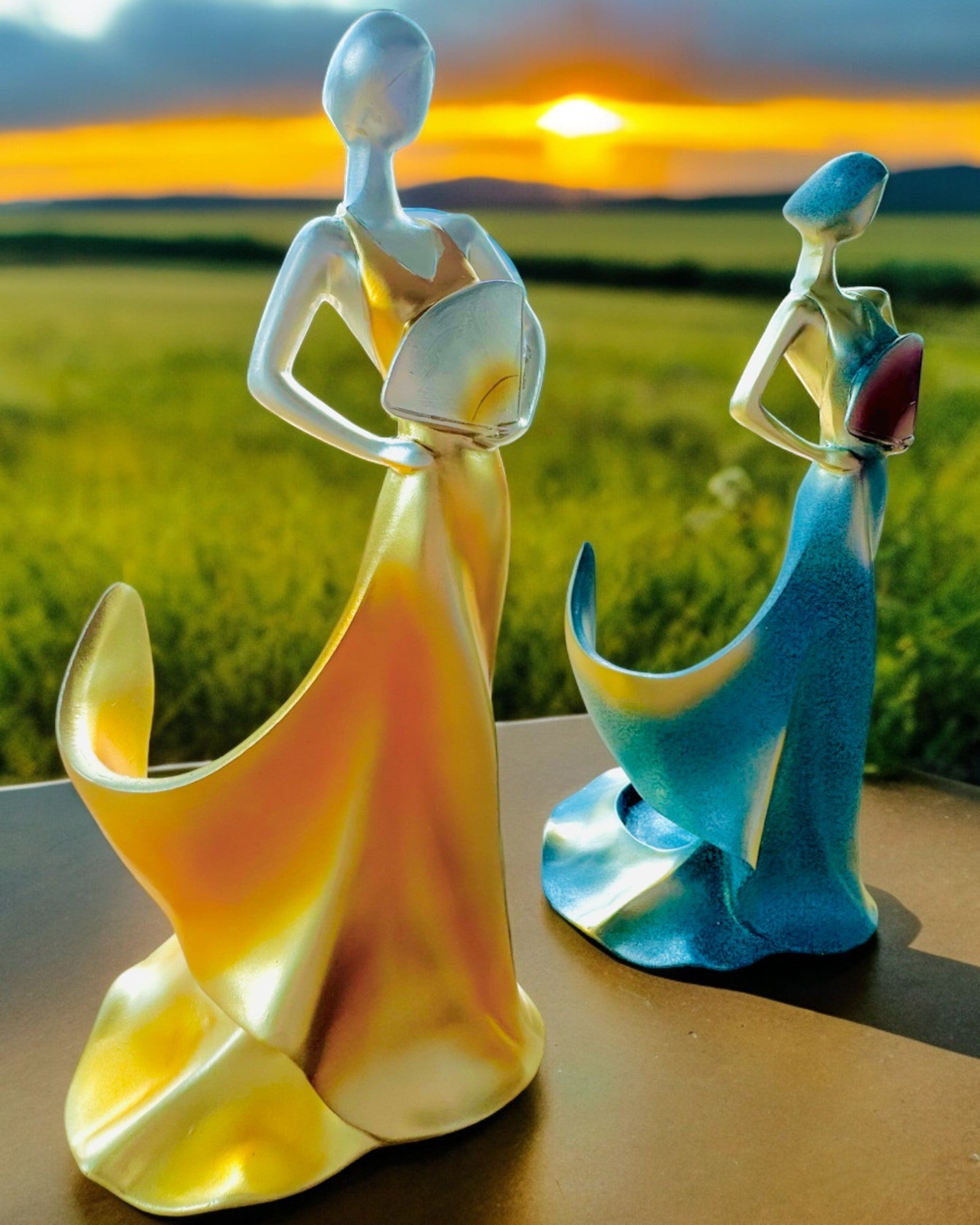 Elegante Supporto per Bottiglia - Statua della Dama - personalizzazione con incisione, 2 varianti a scelta