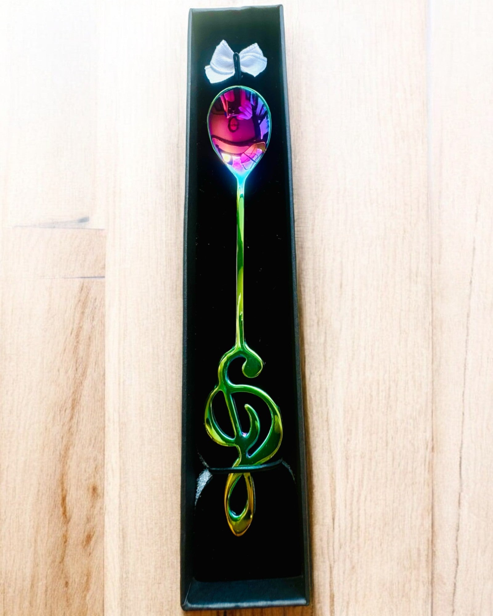 Cucchiaino Elegante con Chiave di Violino – Personalizzato per regalo, 2 varianti di colore a scelta