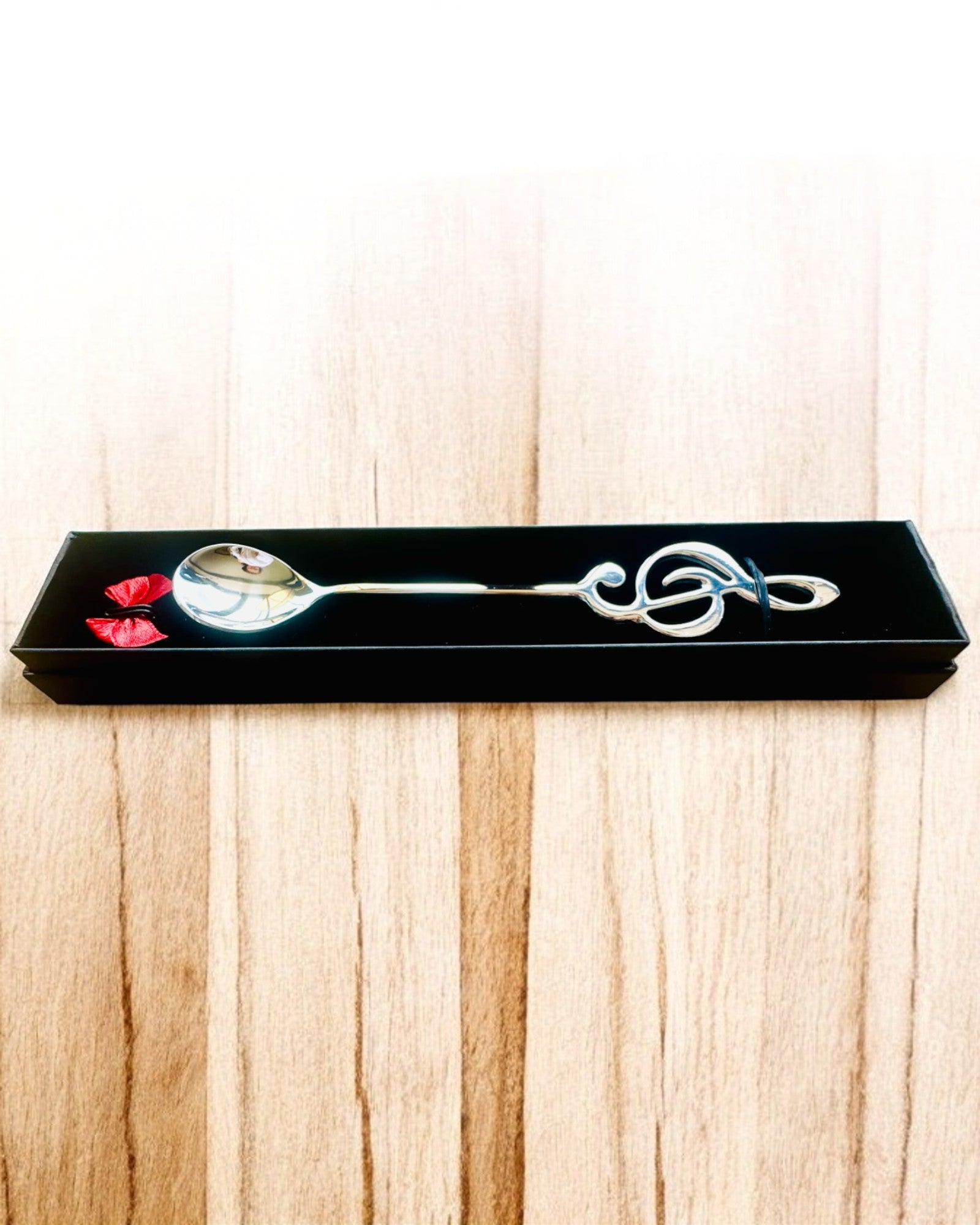 Cucchiaino Elegante con Chiave di Violino – Personalizzato per regalo, 2 varianti di colore a scelta