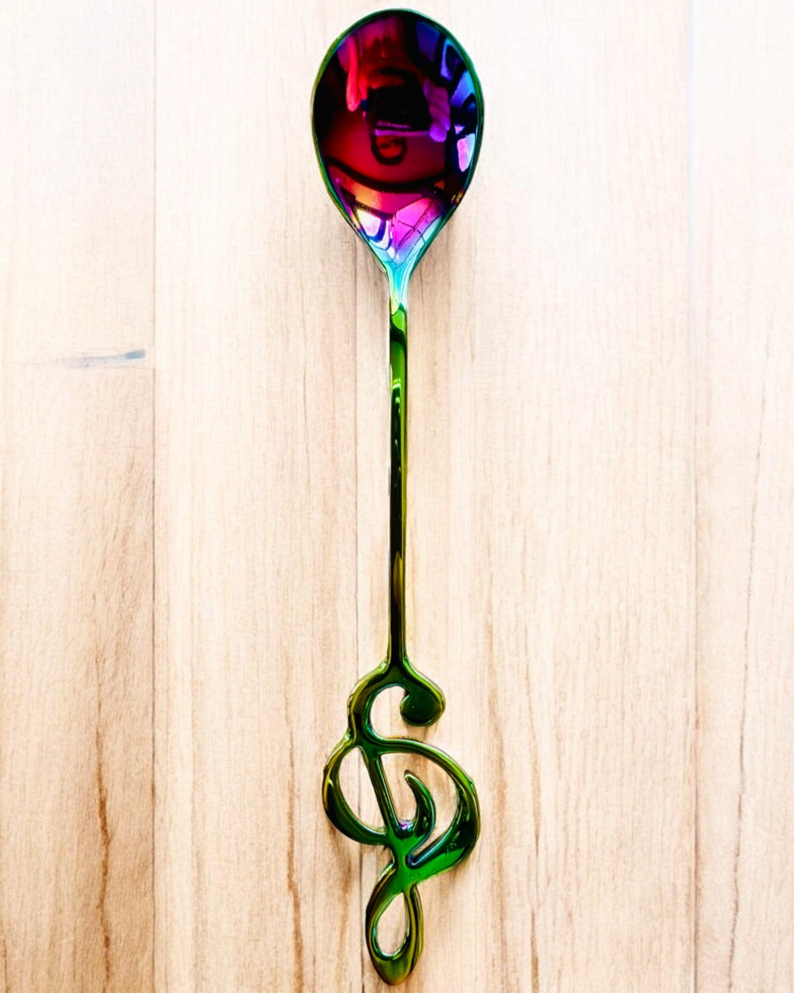 Cucchiaino Elegante con Chiave di Violino – Personalizzato per regalo, 2 varianti di colore a scelta