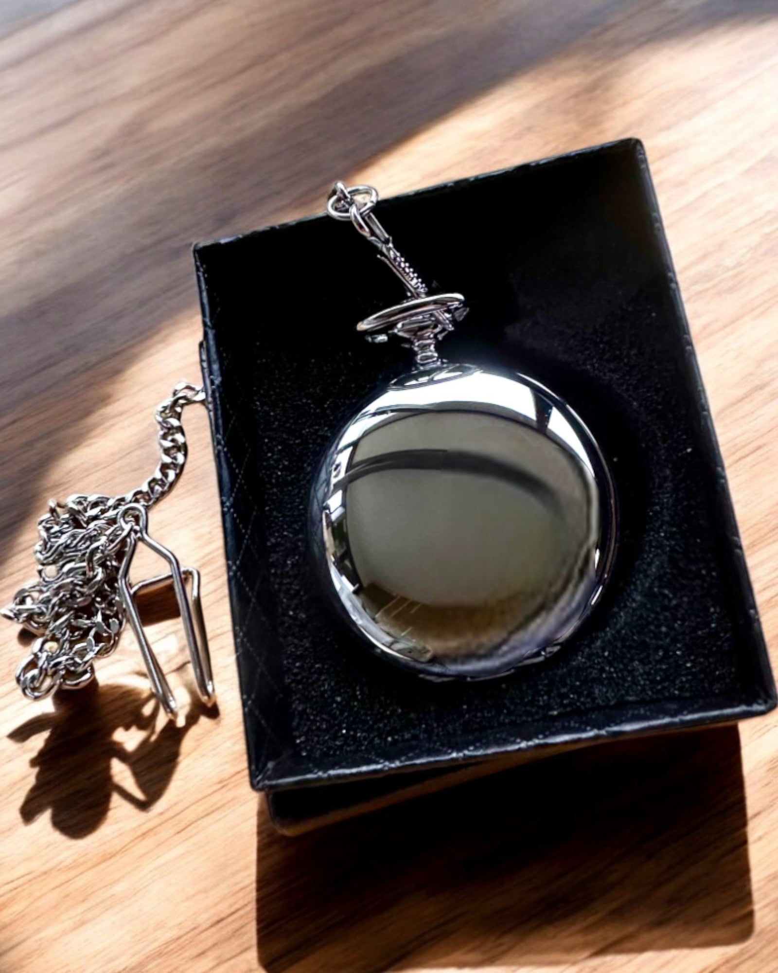 Orologio da Tasca Meccanico Classico con Doppio Coperchio, Manuale, Colore Argento