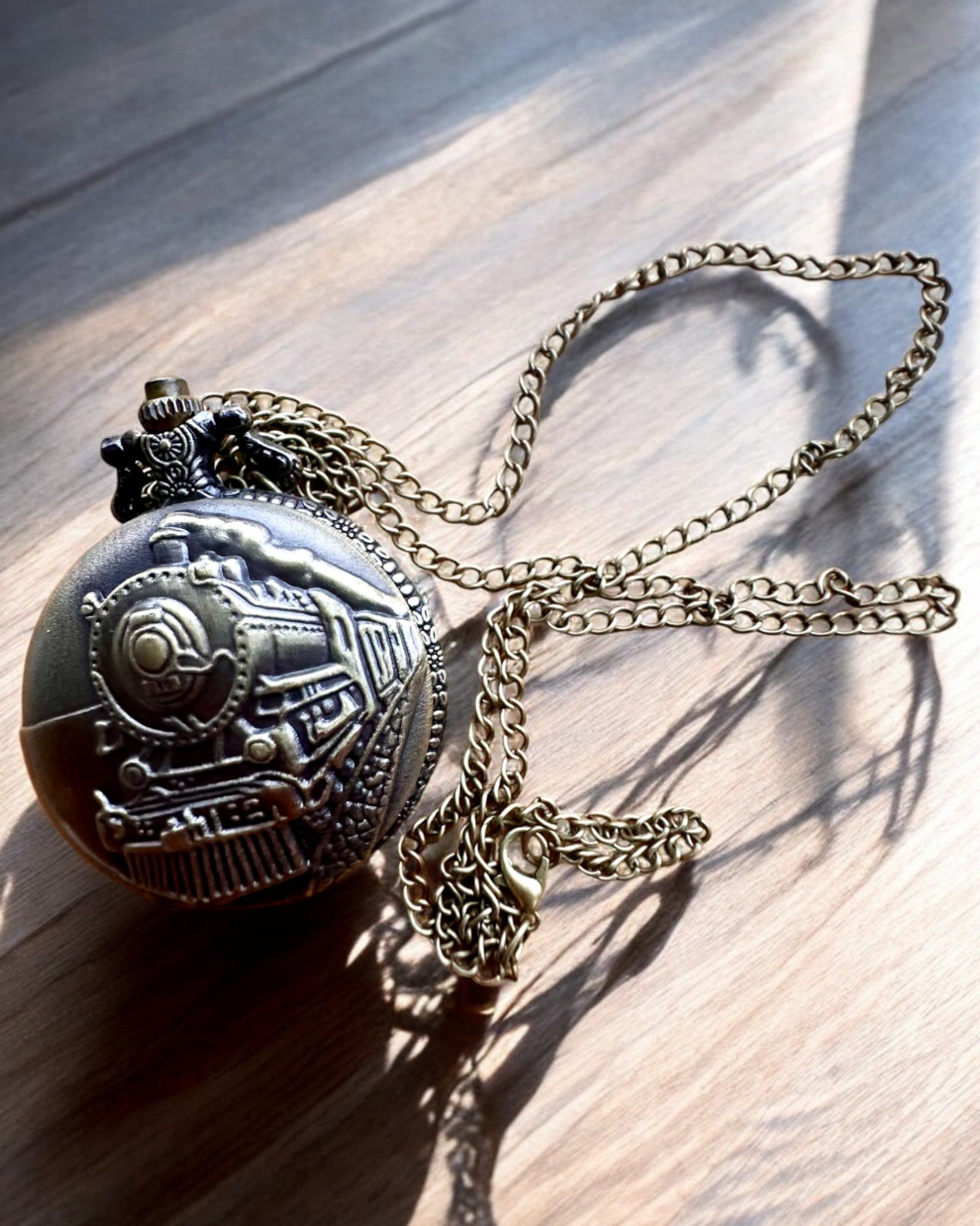 Orologio da Tasca Locomotiva del Tempo con incisione, come regalo, motivo treno