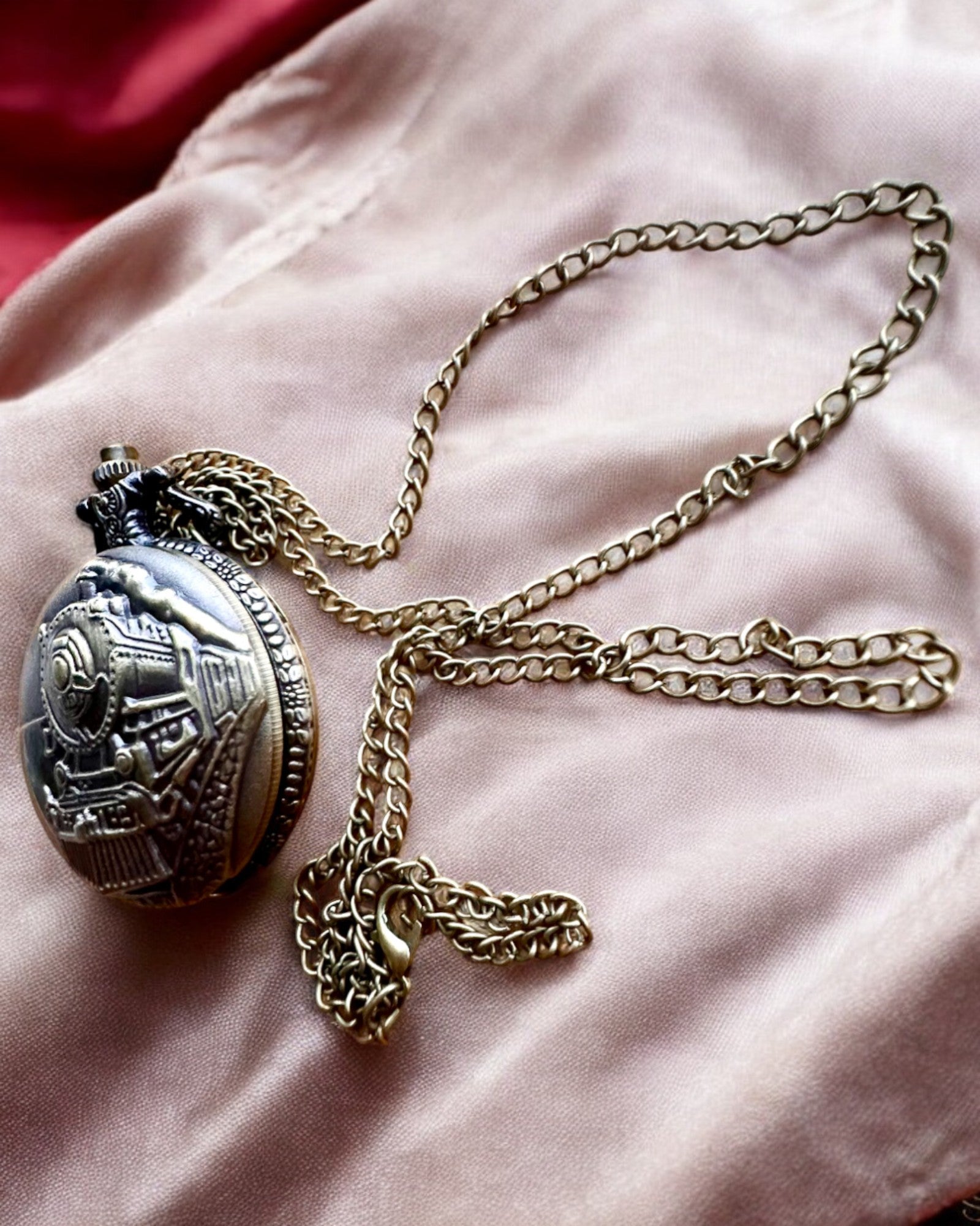 Orologio da Tasca Locomotiva del Tempo con incisione, come regalo, motivo treno